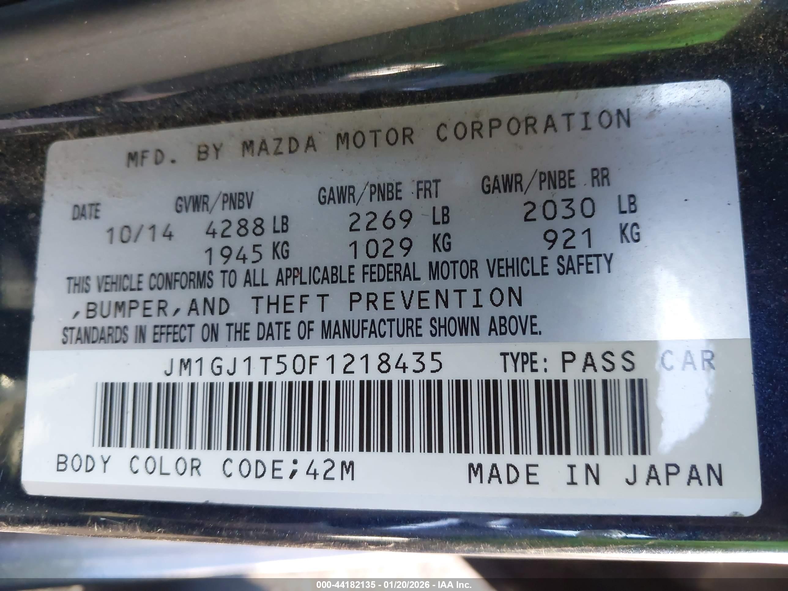 MAZDA MAZDA6 image 9