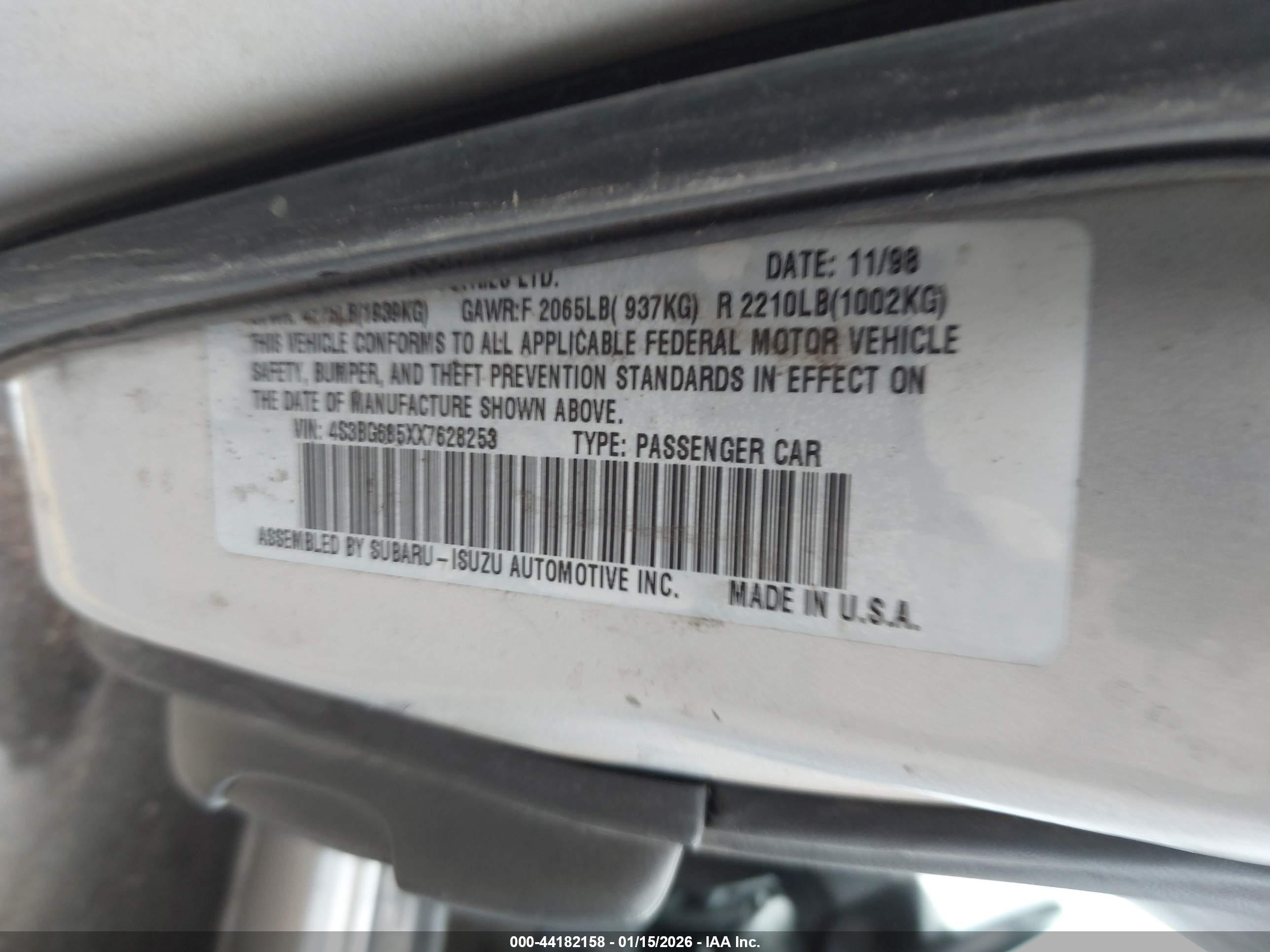 SUBARU LEGACY image 9