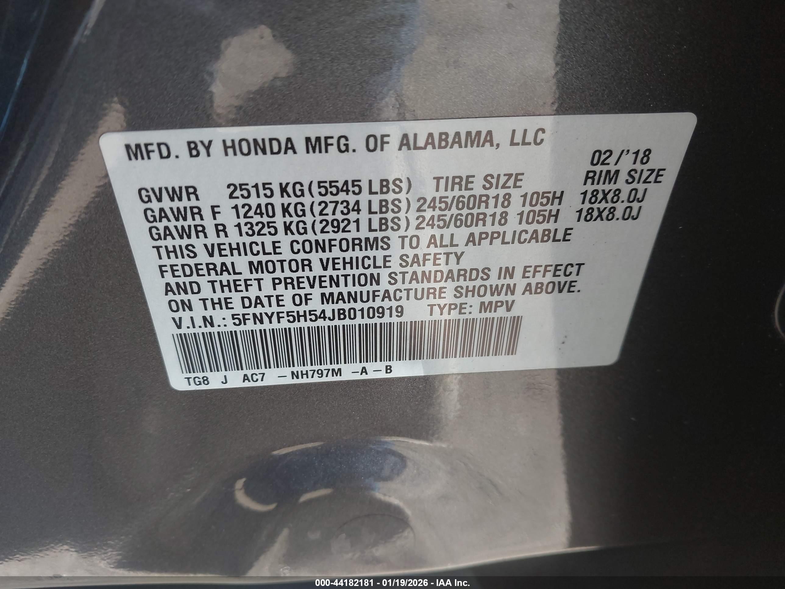 HONDA PILOT image 9