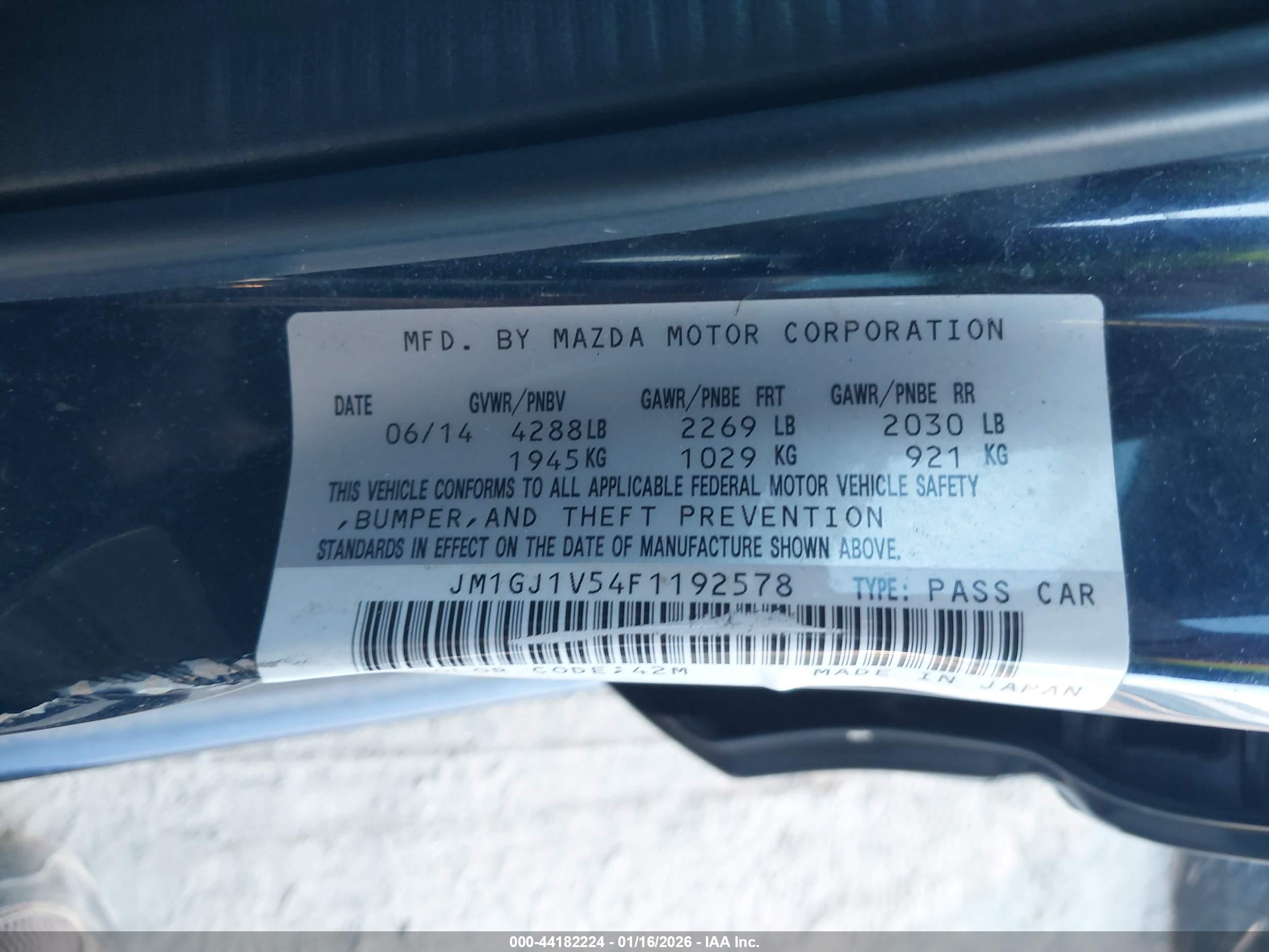 MAZDA MAZDA6 image 9
