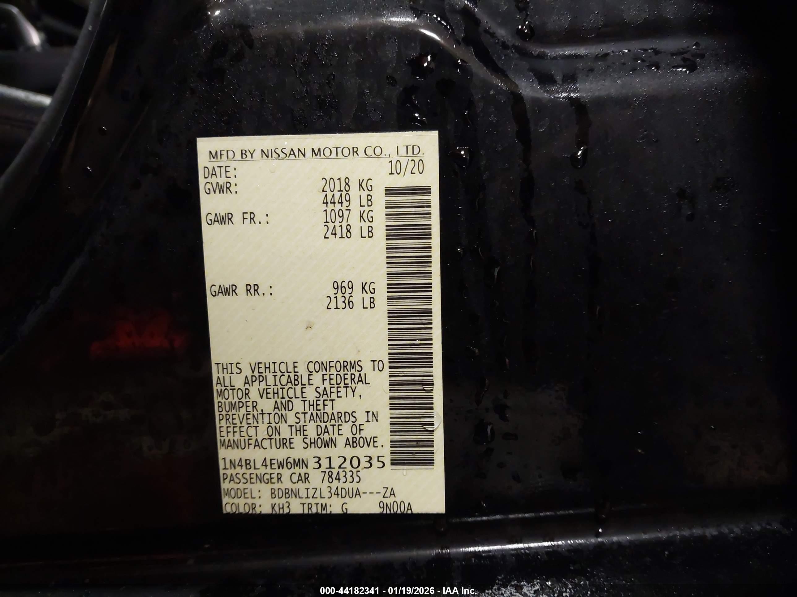 NISSAN ALTIMA image 9