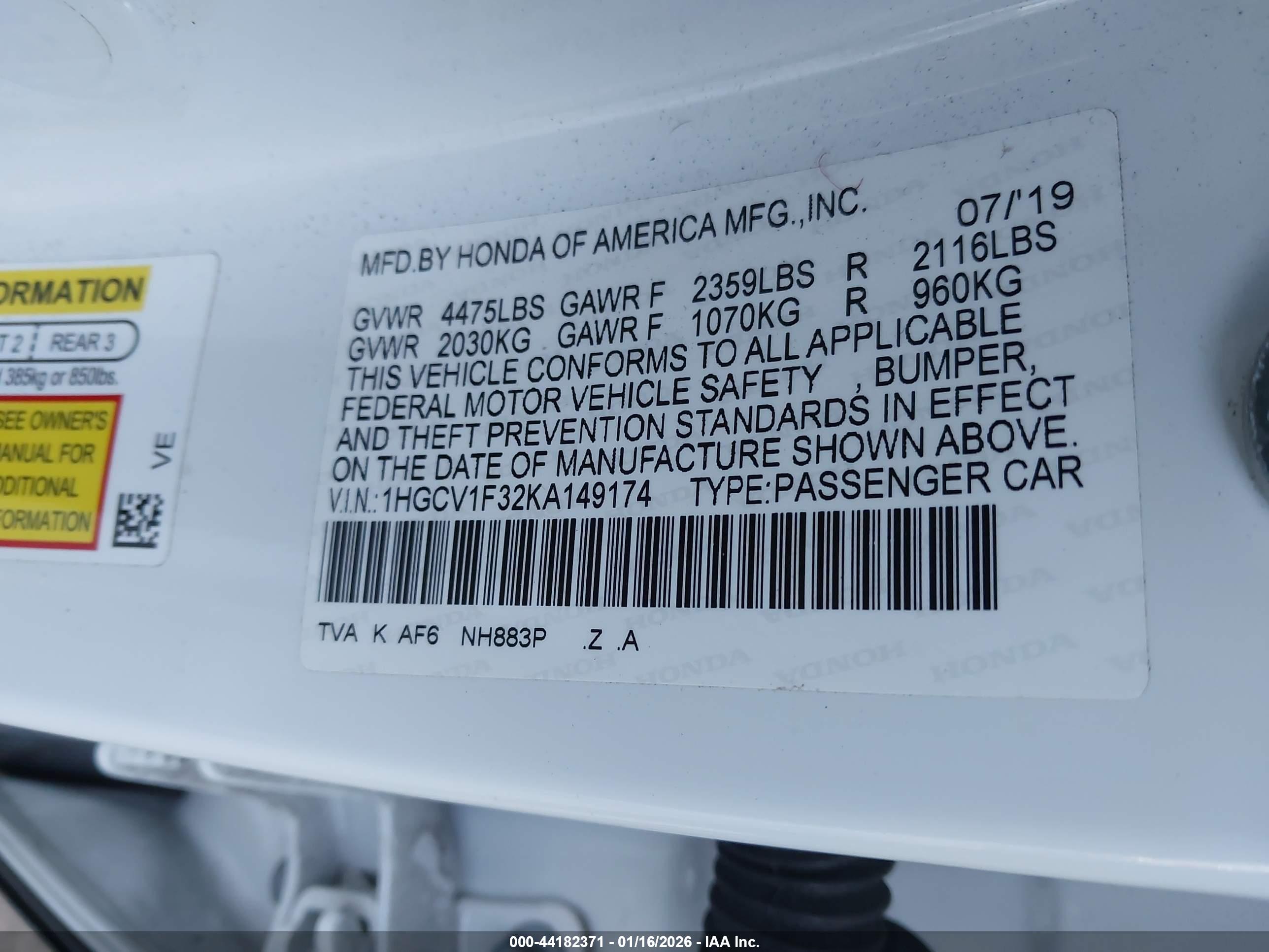 HONDA ACCORD image 9