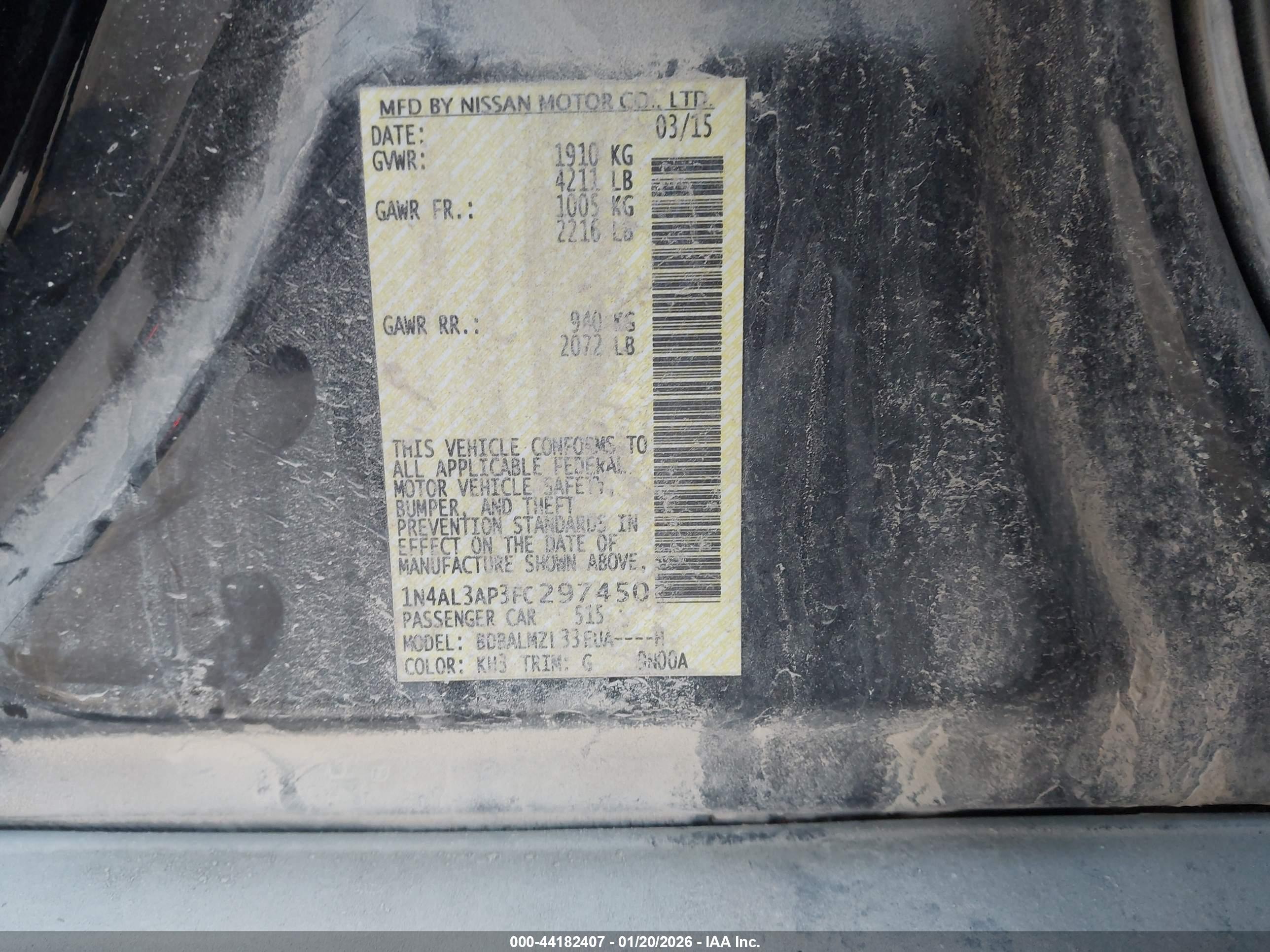 NISSAN ALTIMA image 9