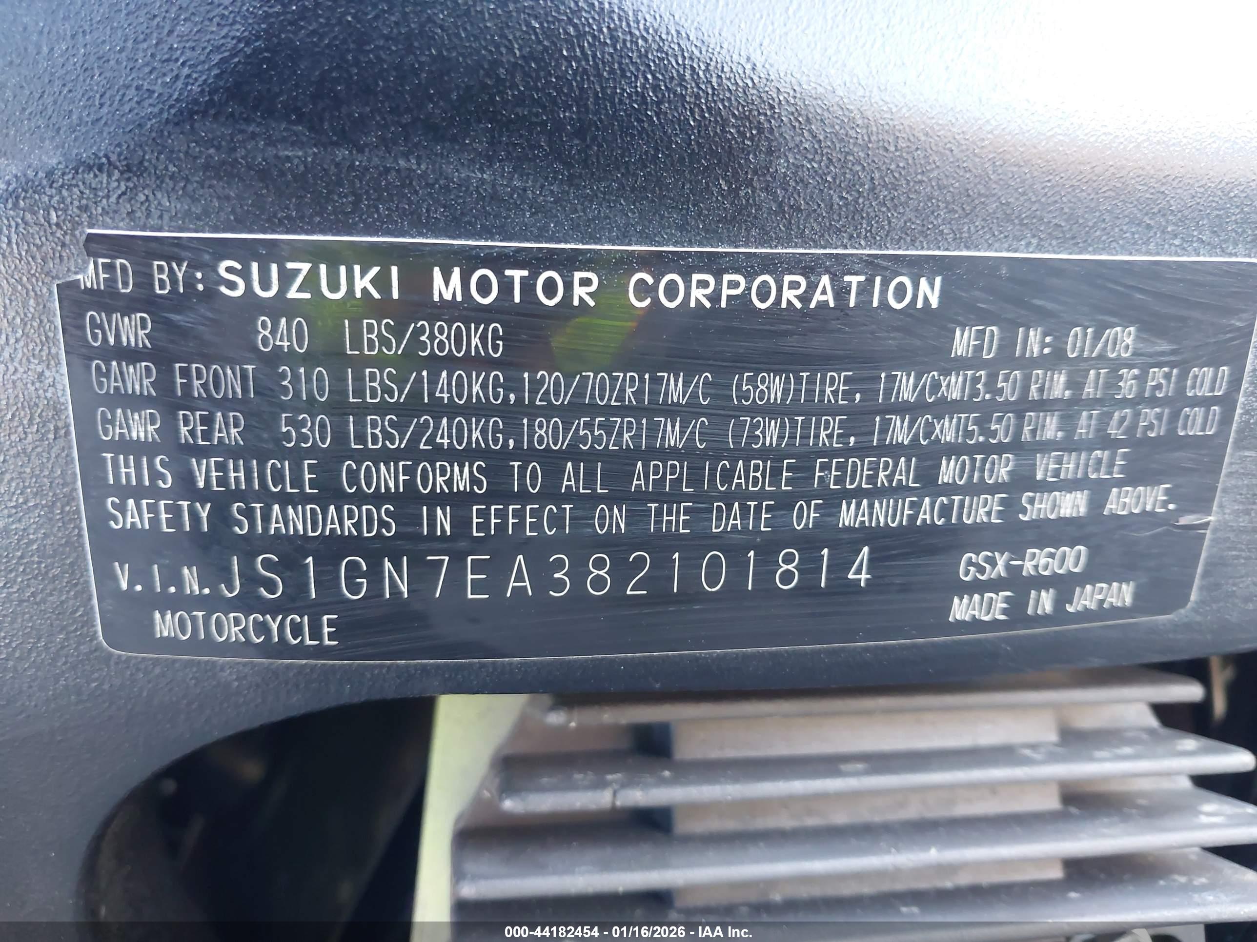 SUZUKI GSX-R600 image 10
