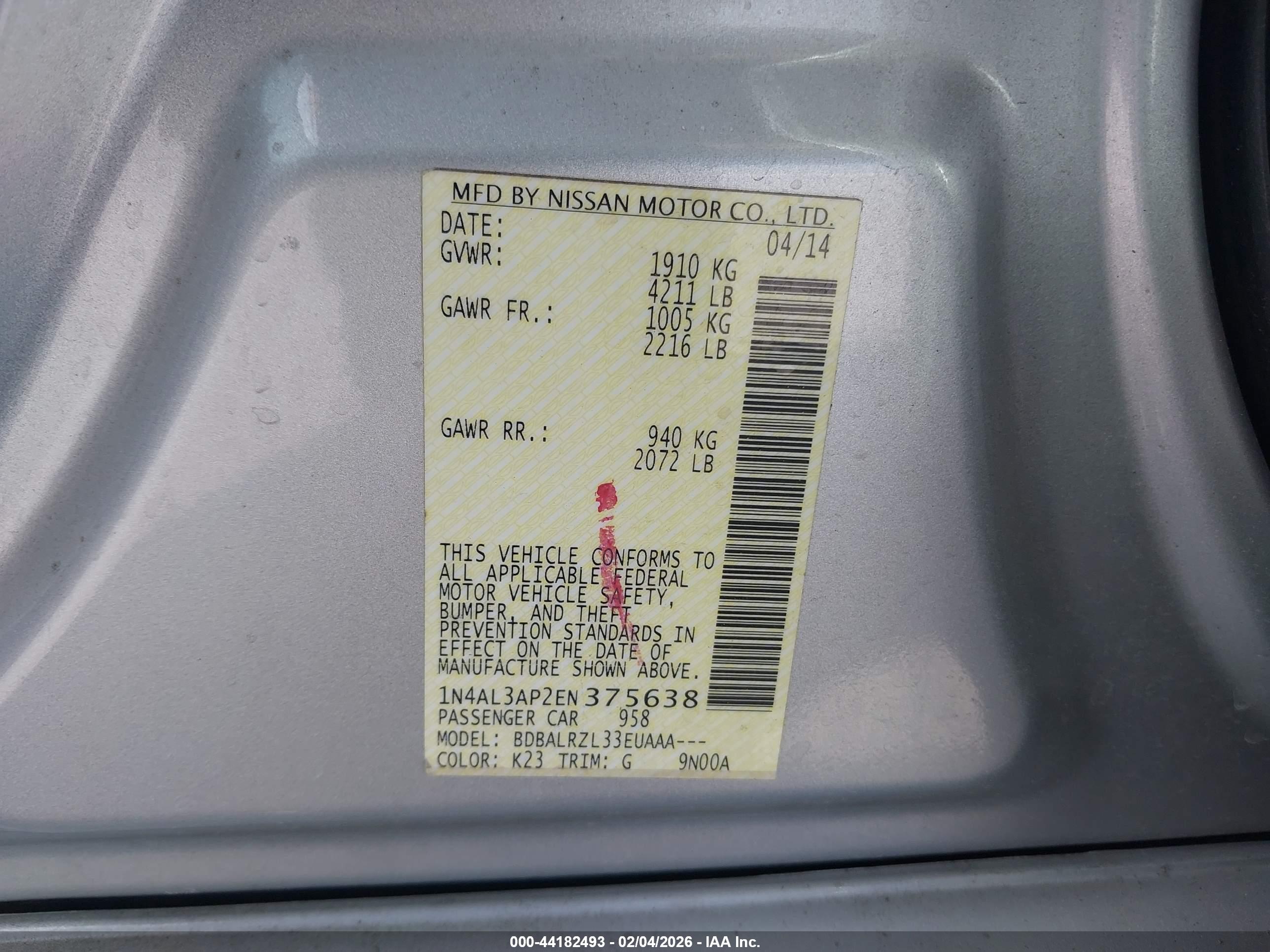 NISSAN ALTIMA image 9