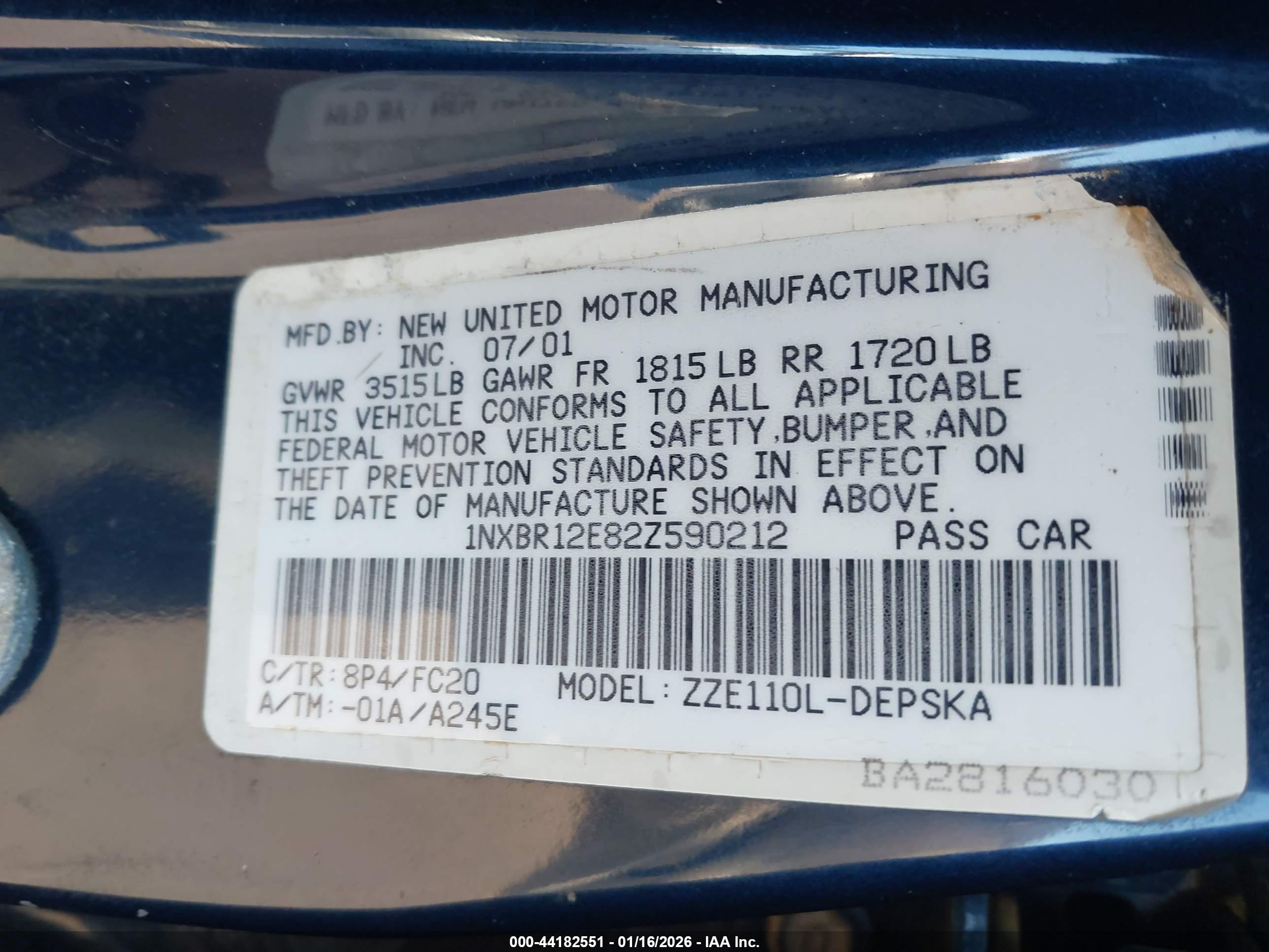 TOYOTA COROLLA image 9