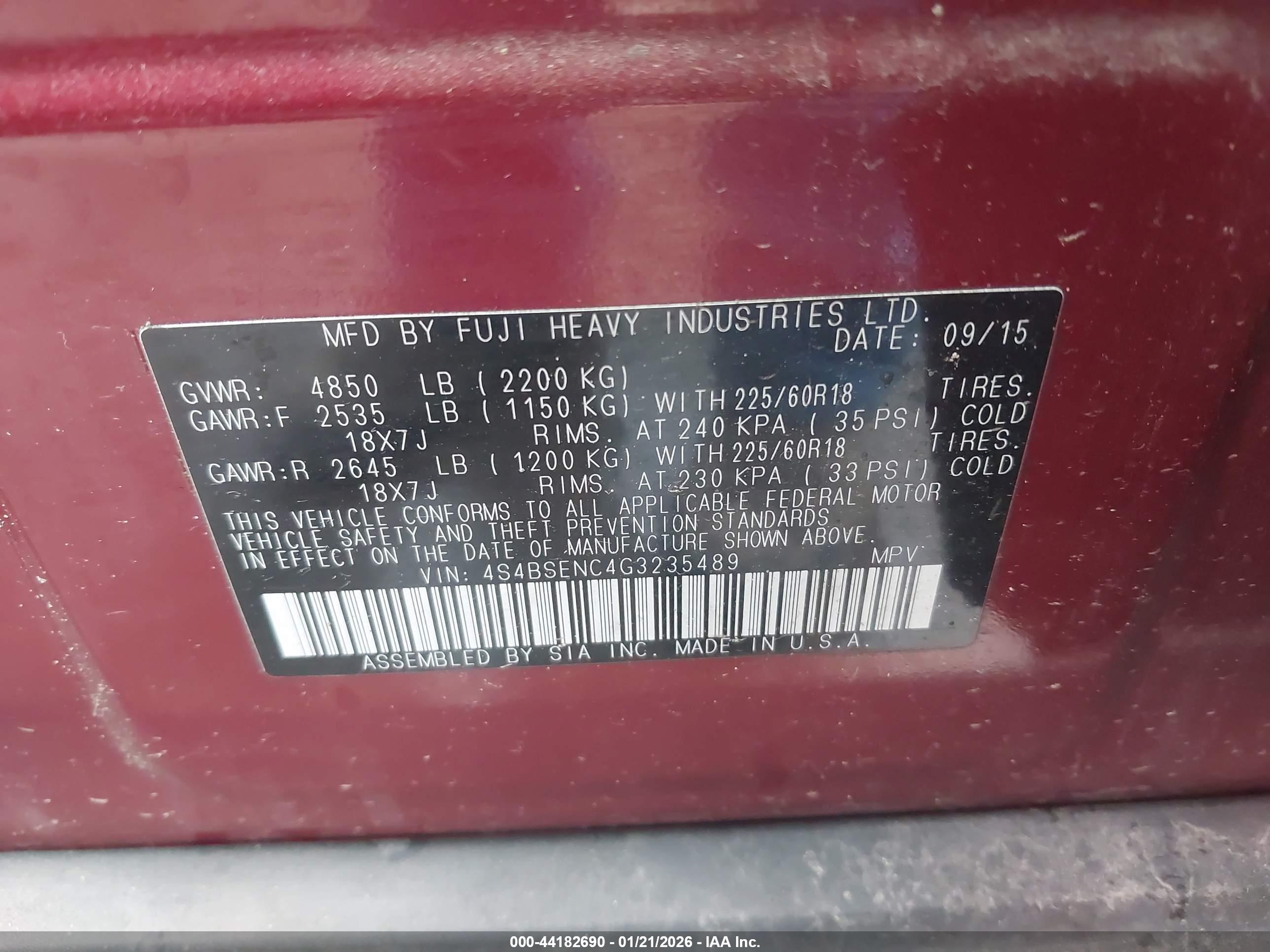 SUBARU OUTBACK image 9