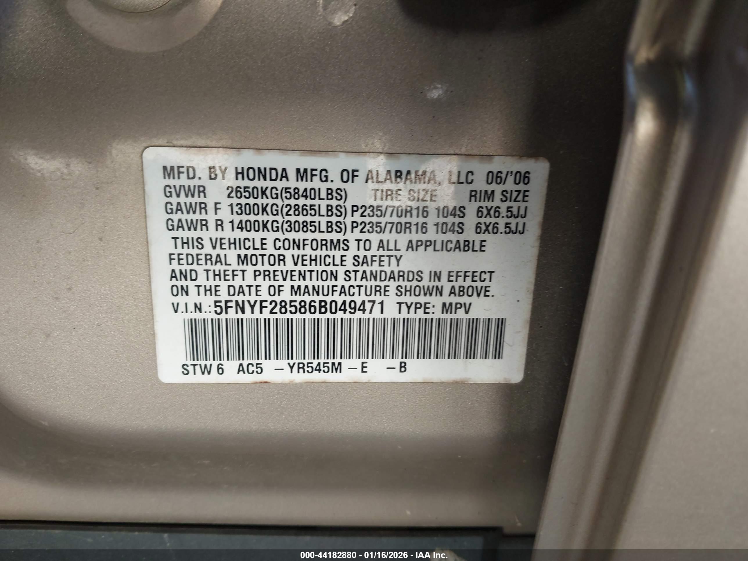 HONDA PILOT image 9