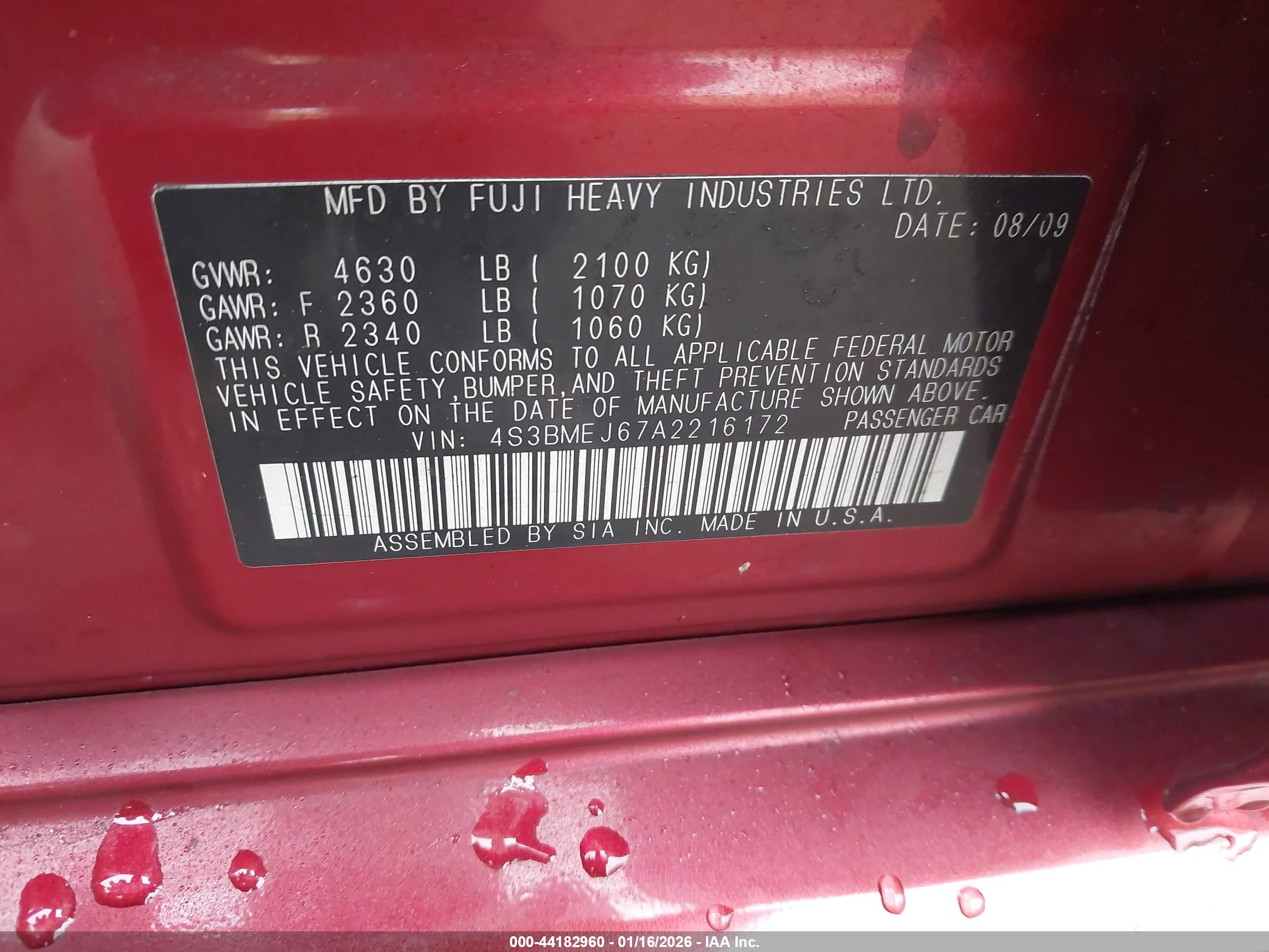SUBARU LEGACY image 9