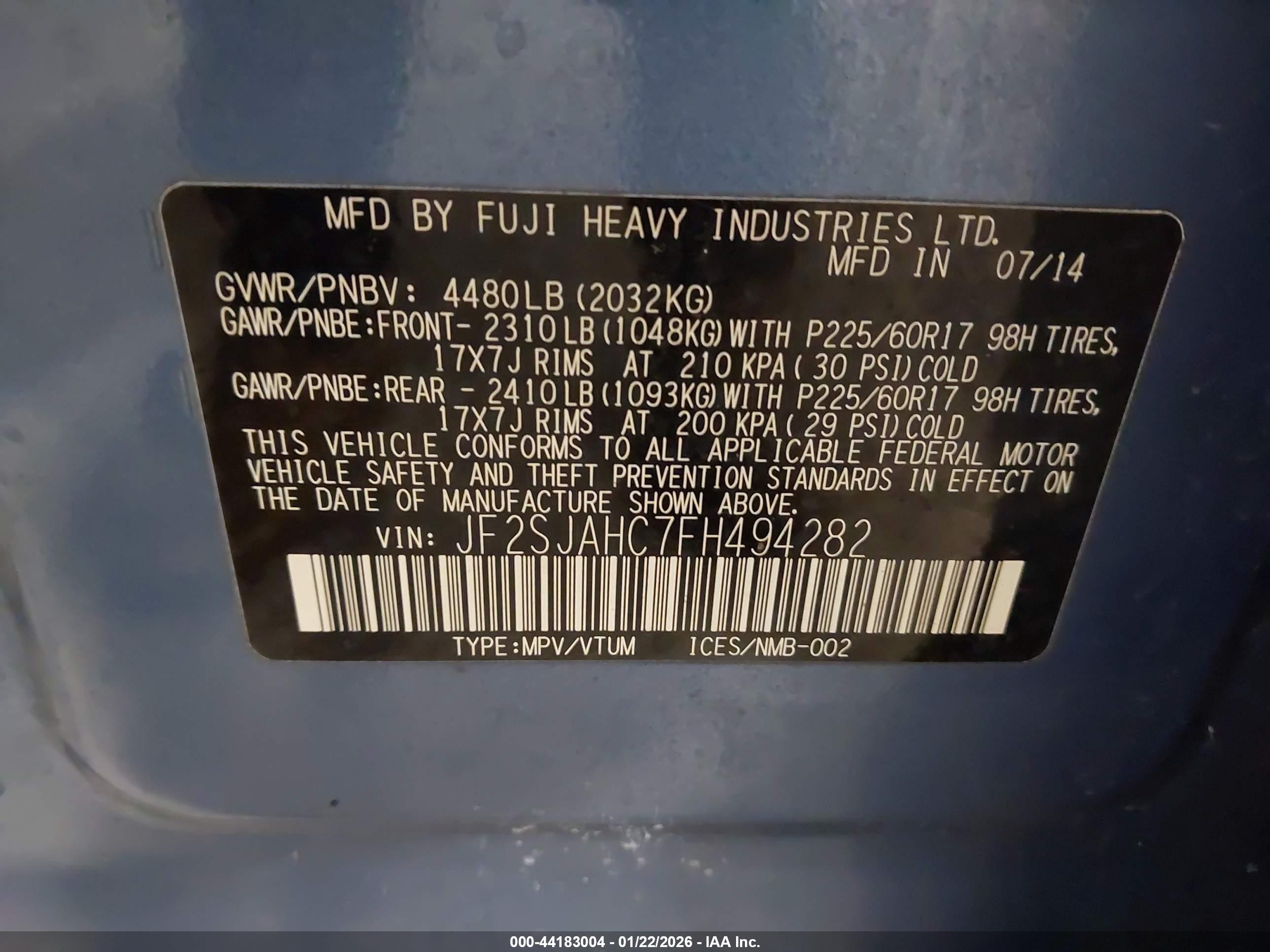 SUBARU FORESTER image 9