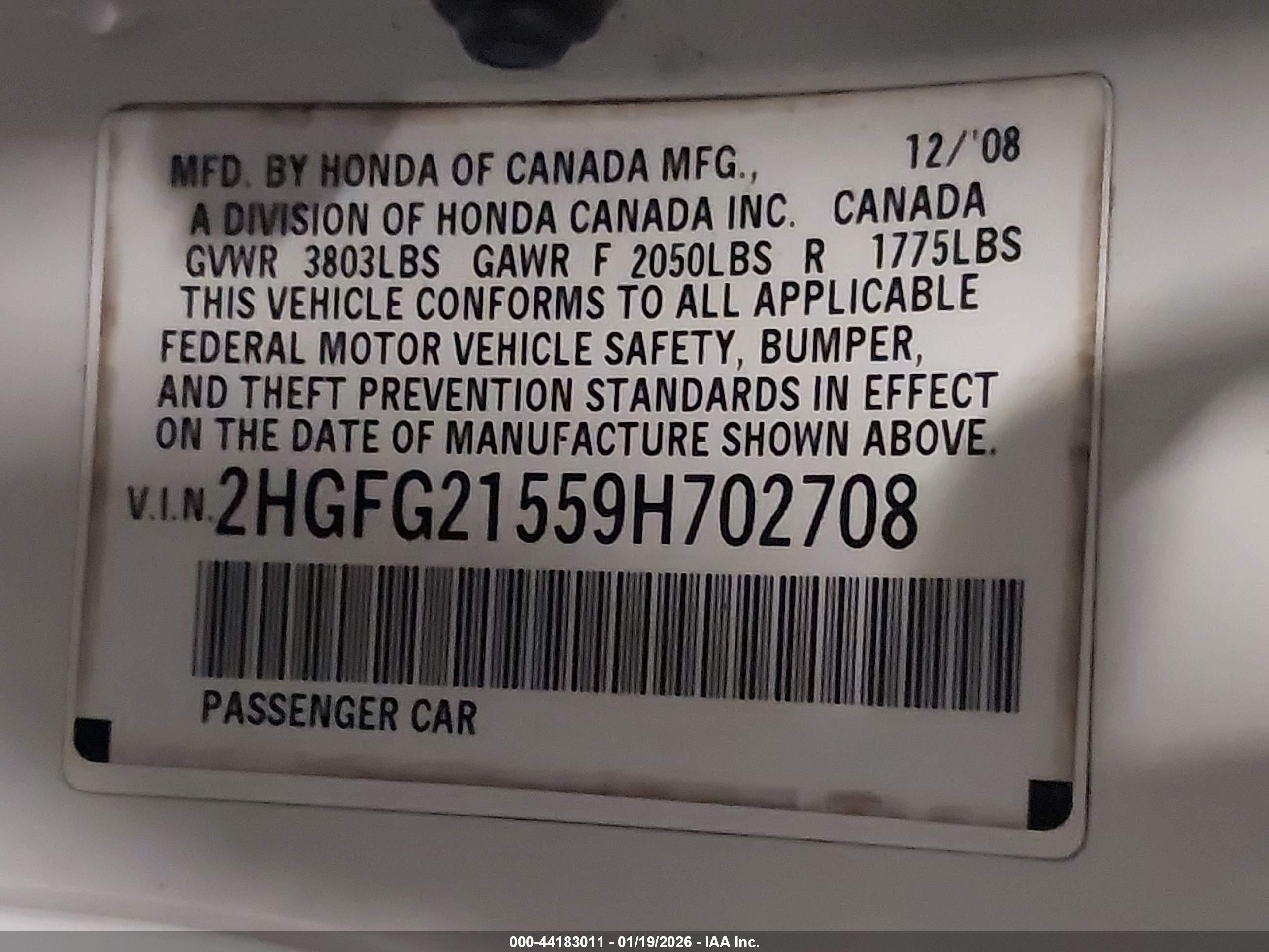 HONDA CIVIC image 9