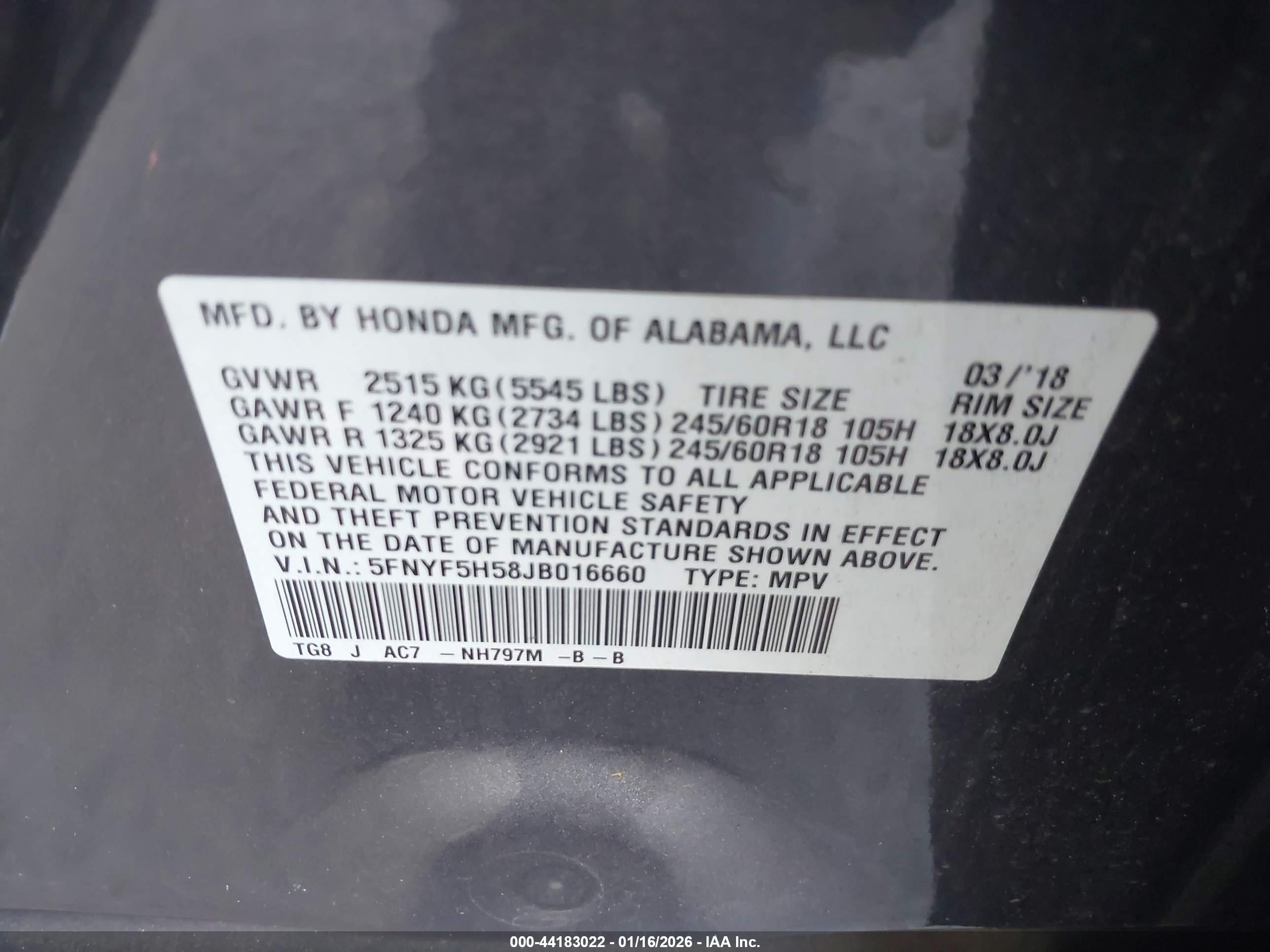 HONDA PILOT image 9