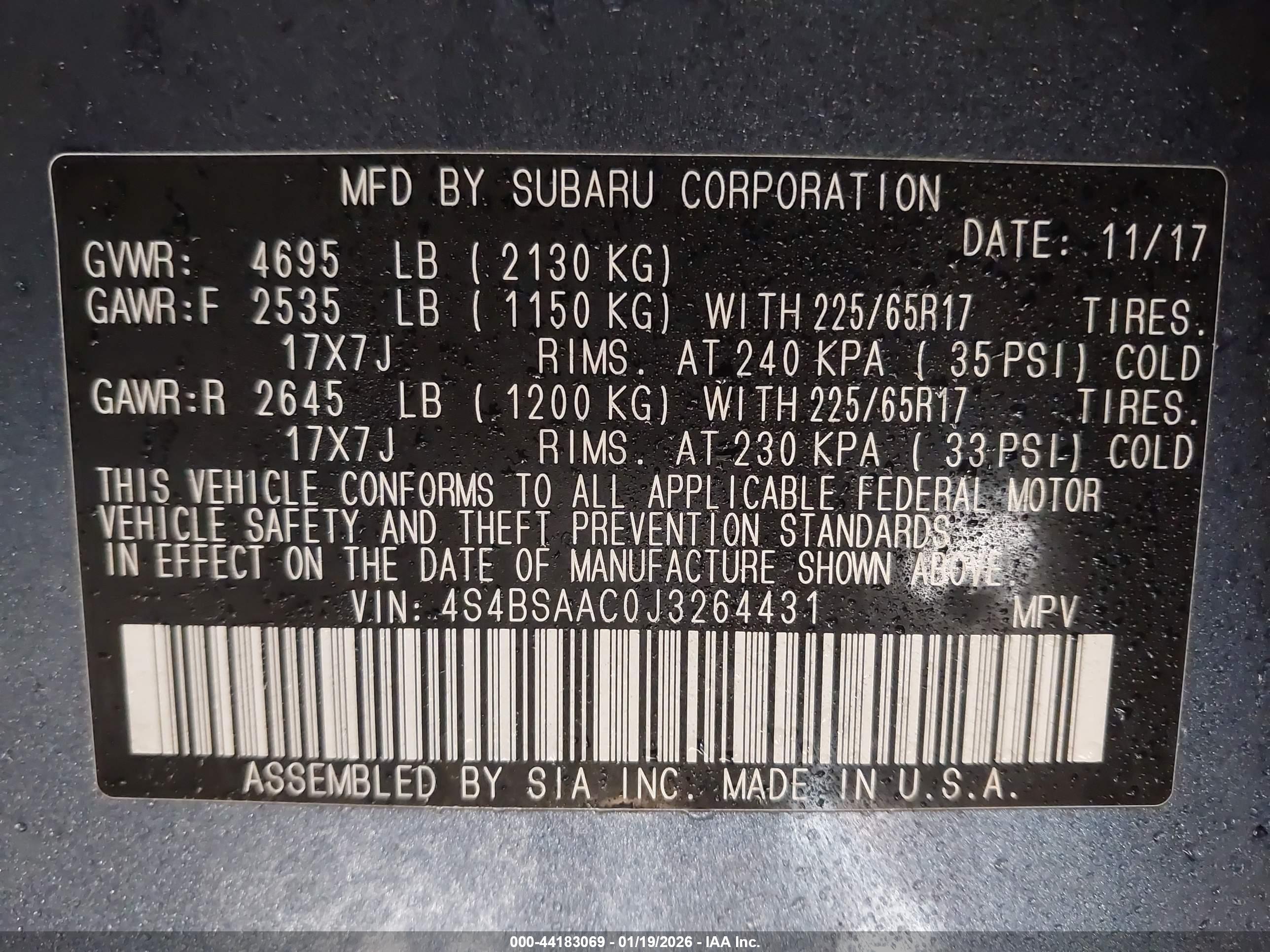 SUBARU OUTBACK image 9