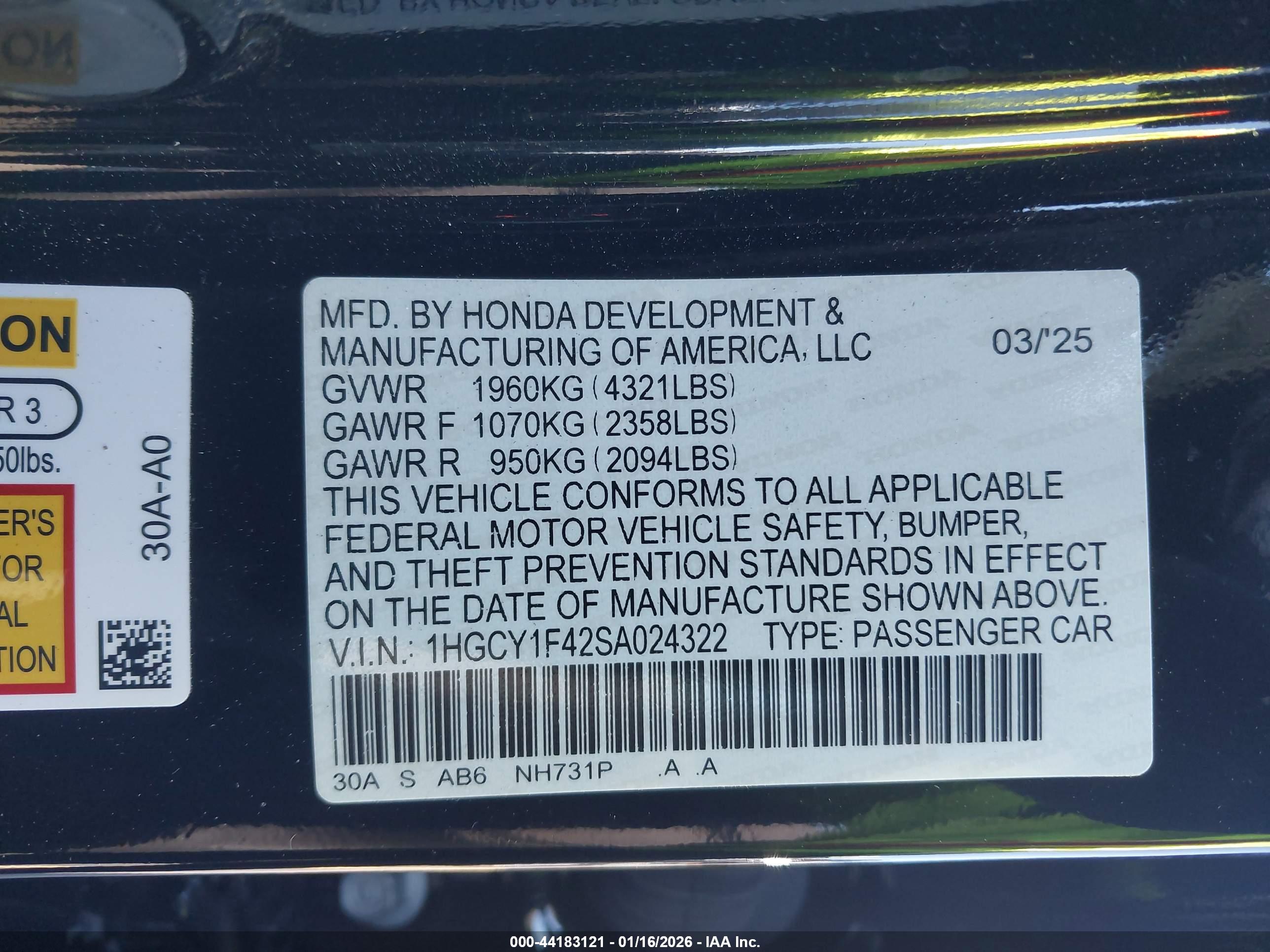 HONDA ACCORD image 9