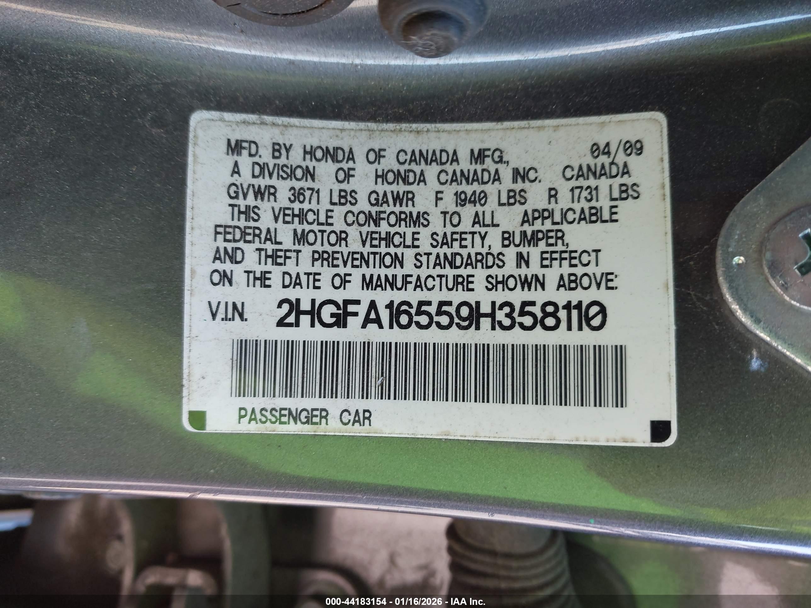 HONDA CIVIC image 9
