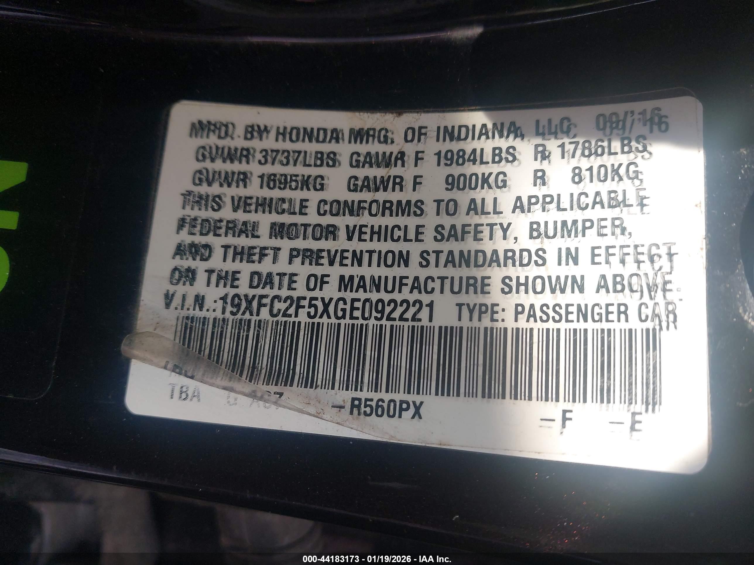HONDA CIVIC image 9