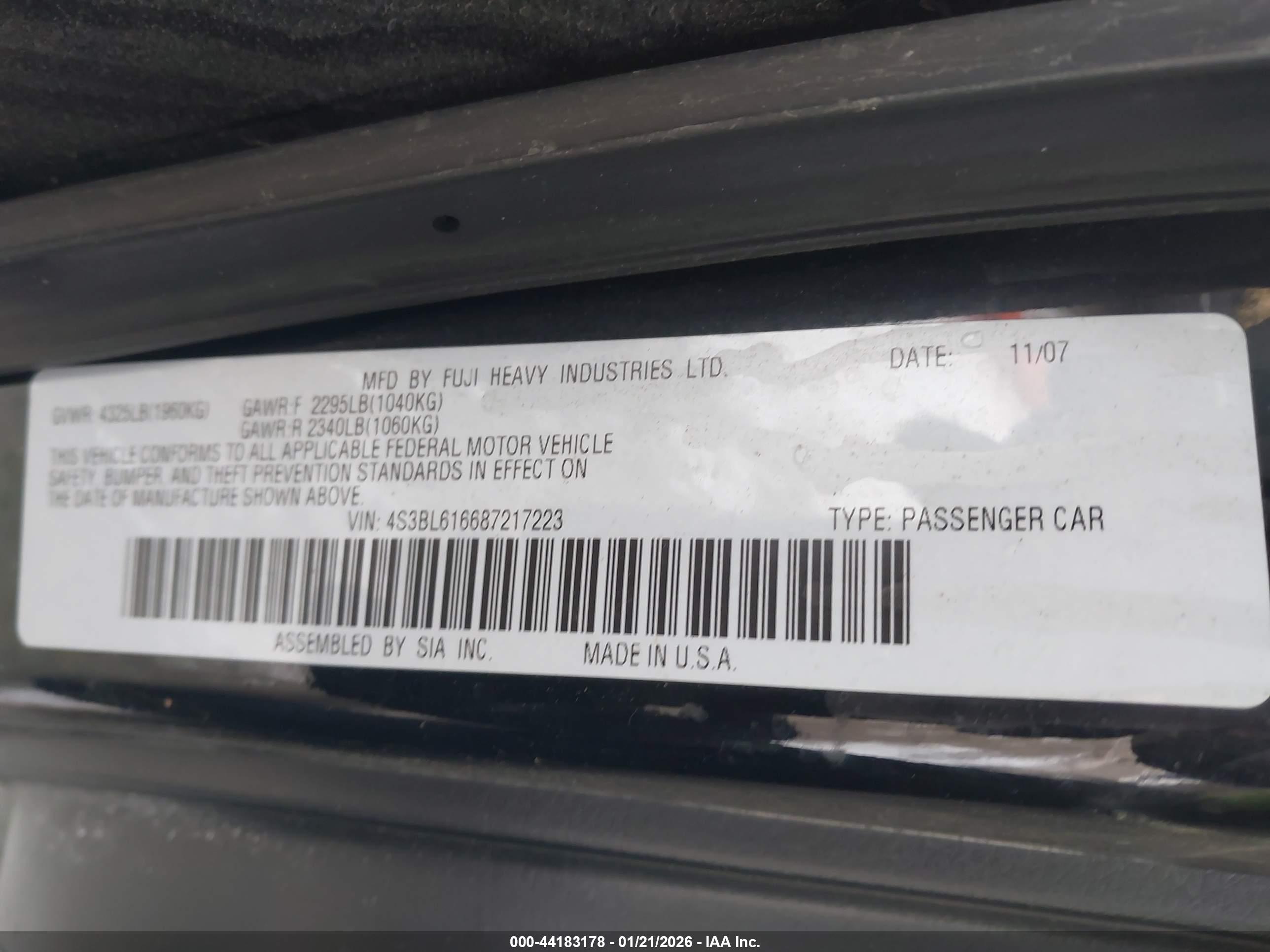 SUBARU LEGACY image 9