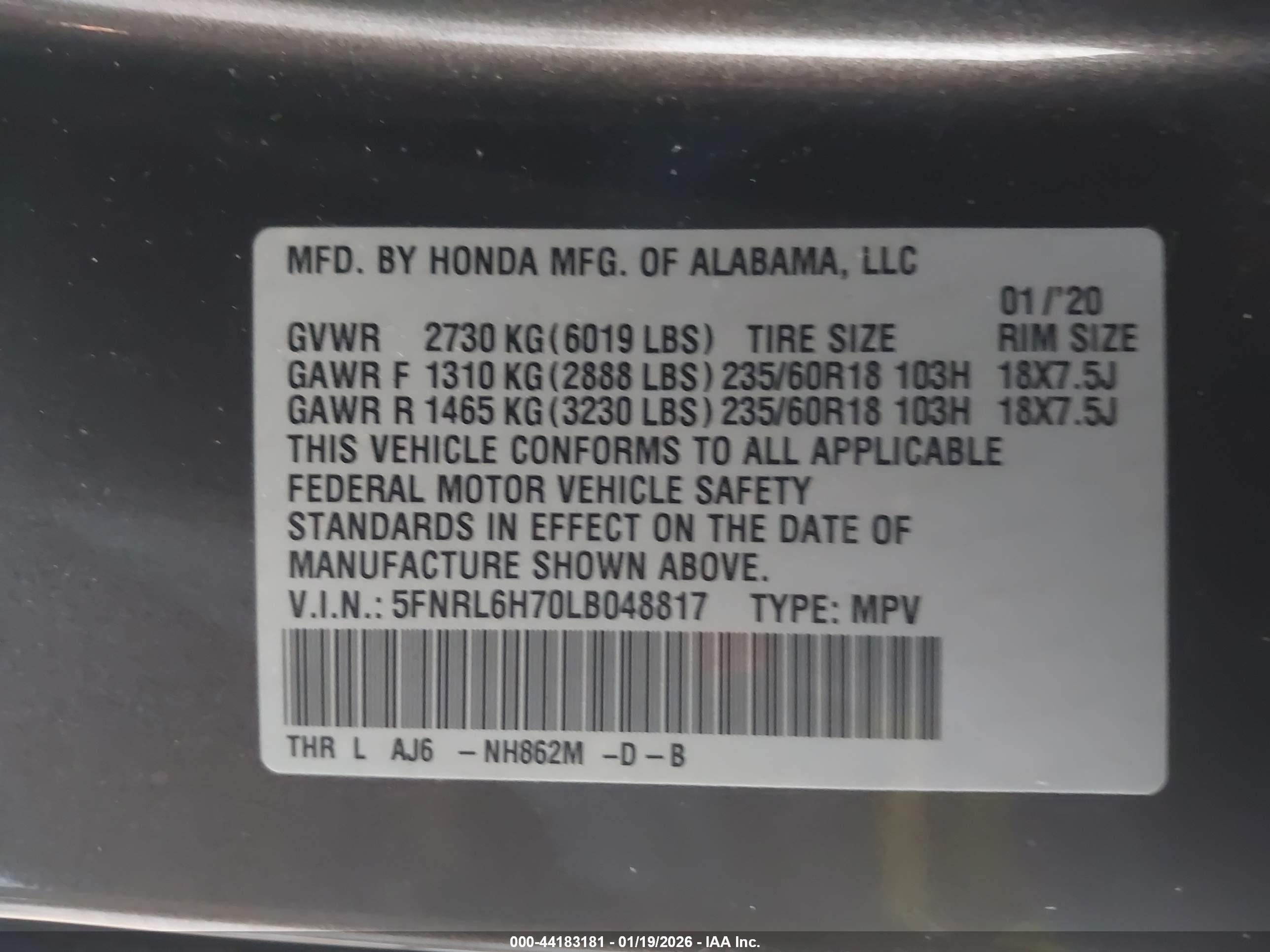 HONDA ODYSSEY image 9