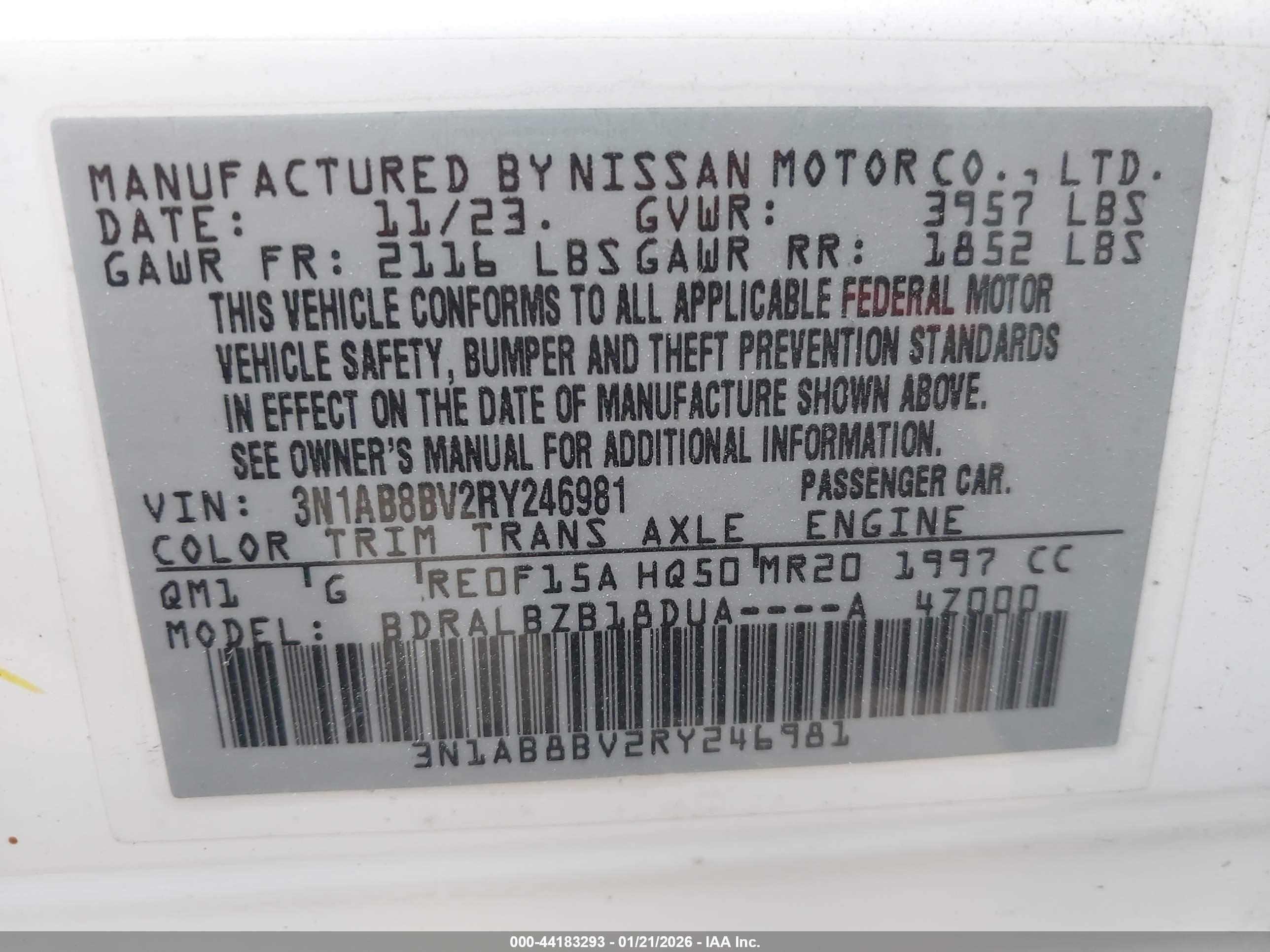 NISSAN SENTRA image 9
