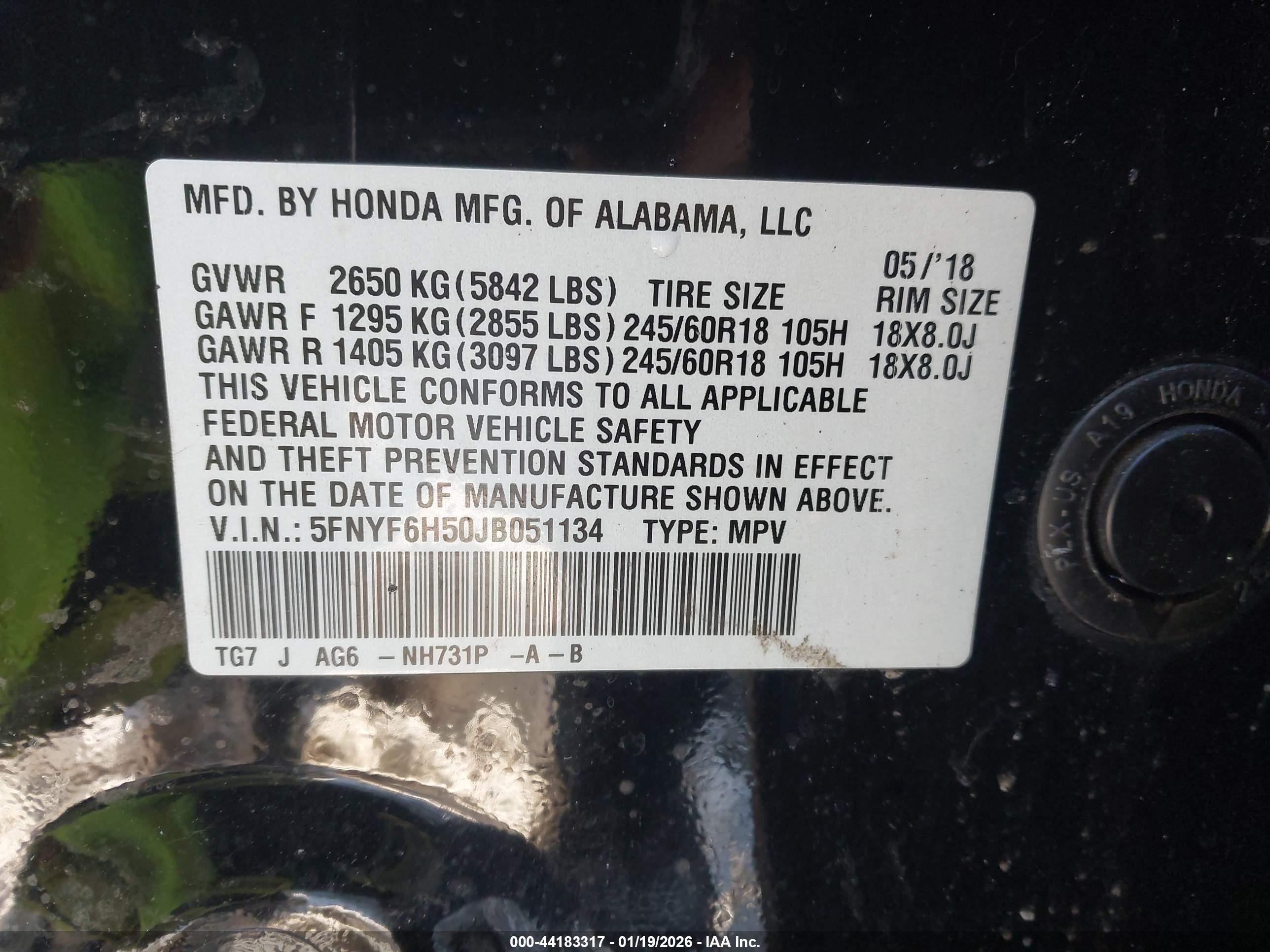 HONDA PILOT image 9