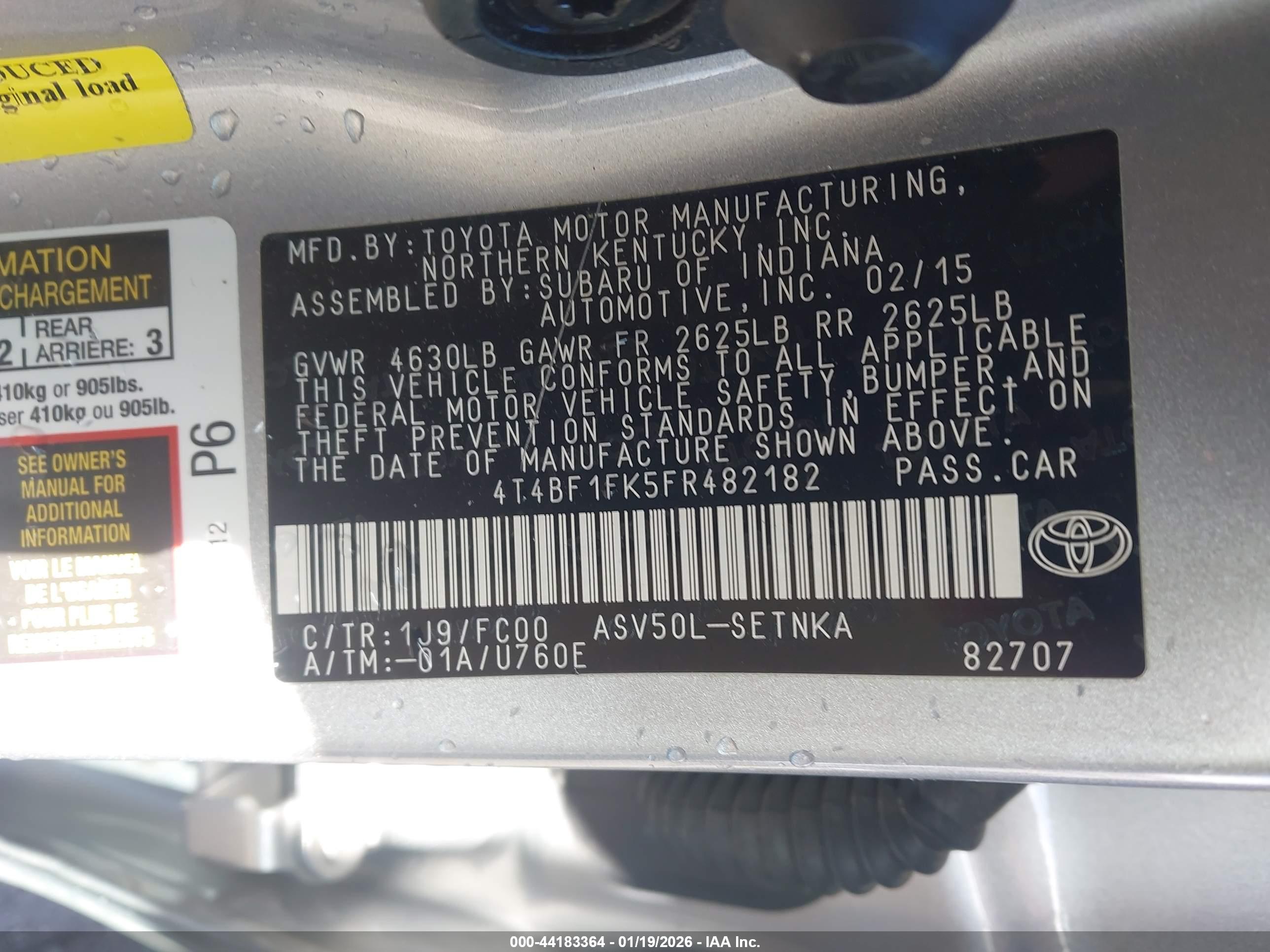 TOYOTA CAMRY image 9