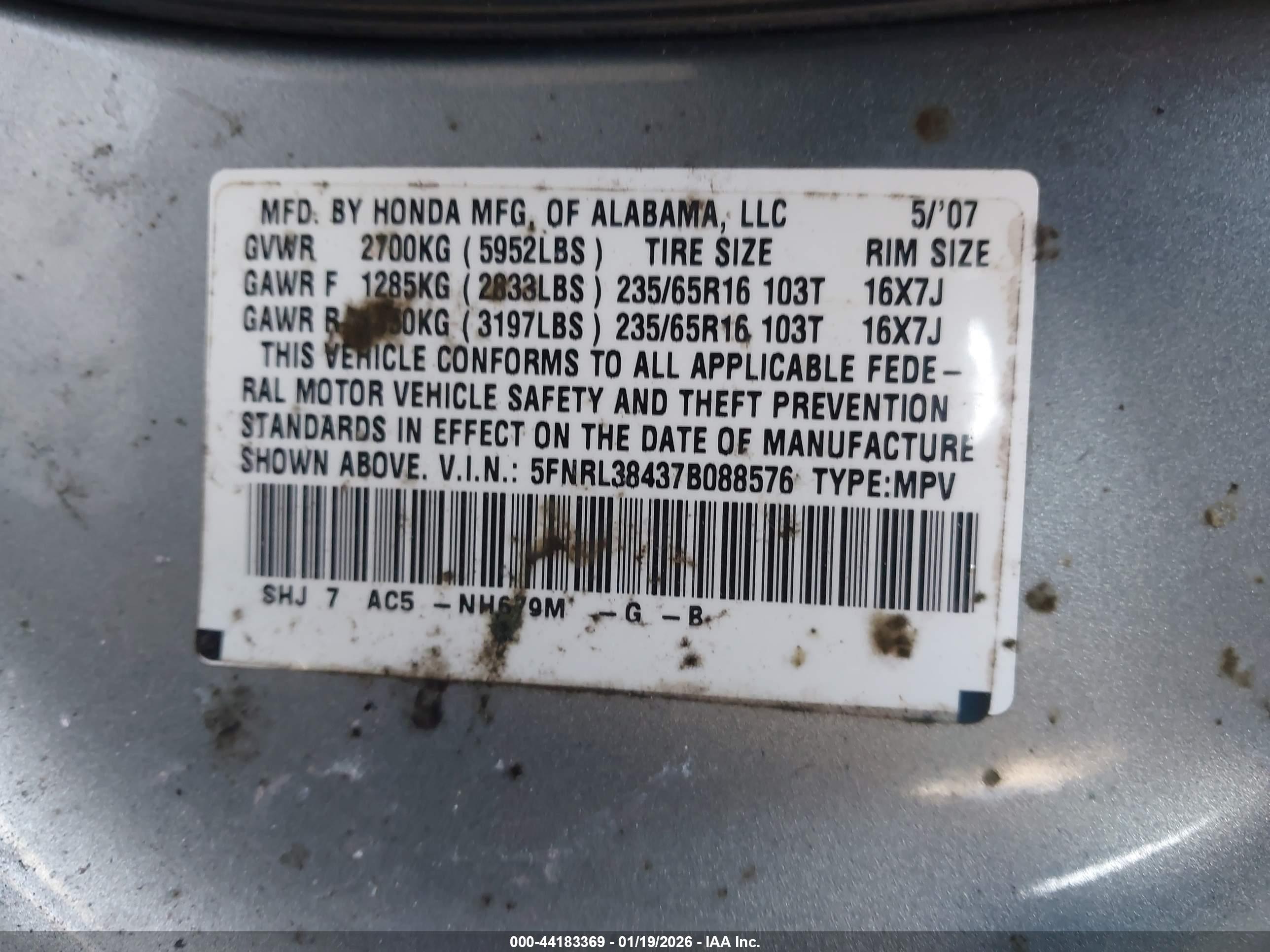 HONDA ODYSSEY image 9