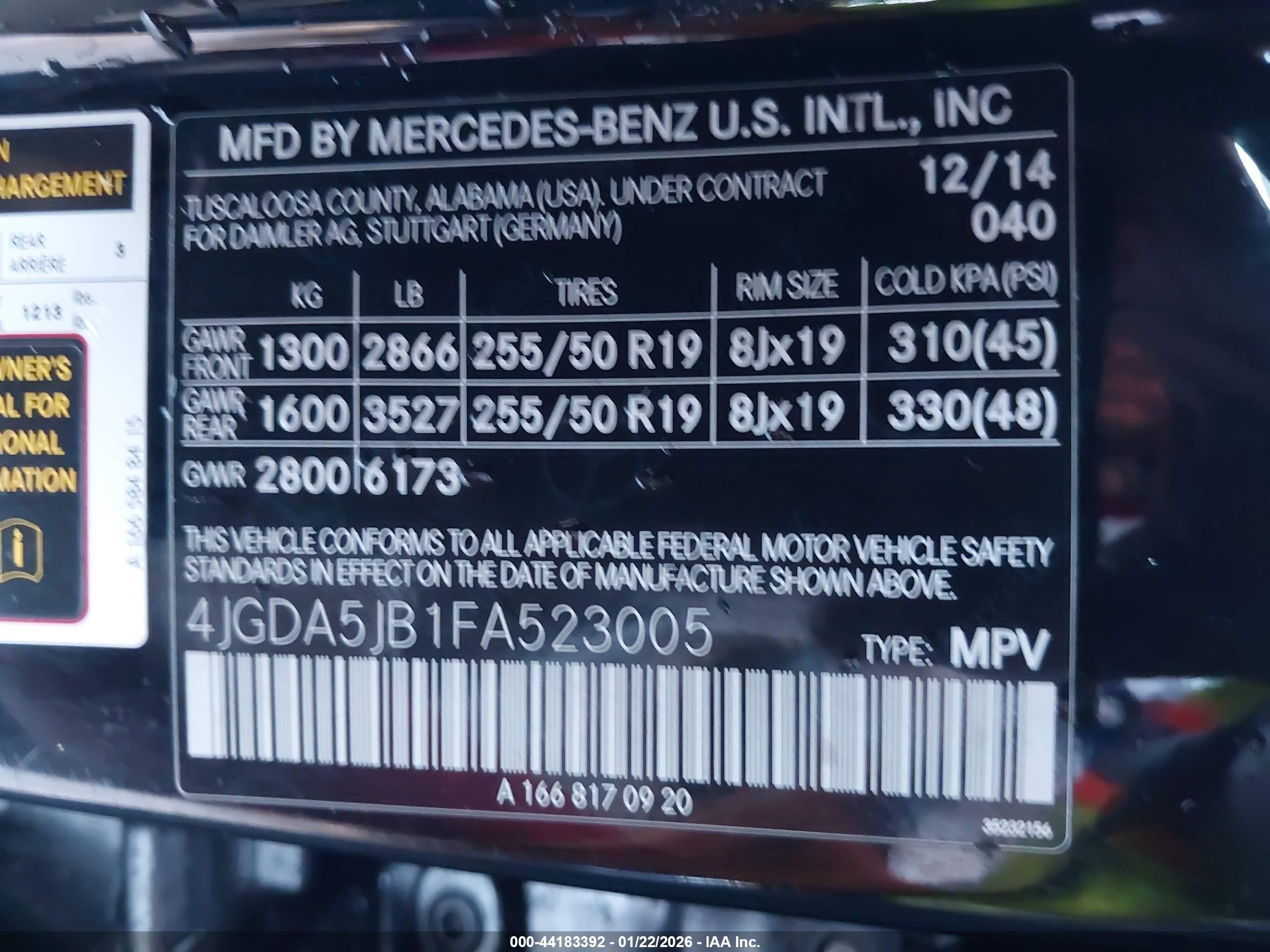 MERCEDES-BENZ ML image 9