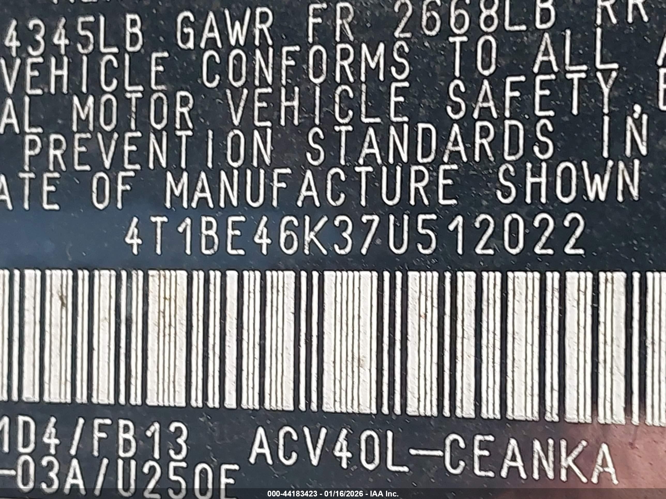 TOYOTA CAMRY image 9