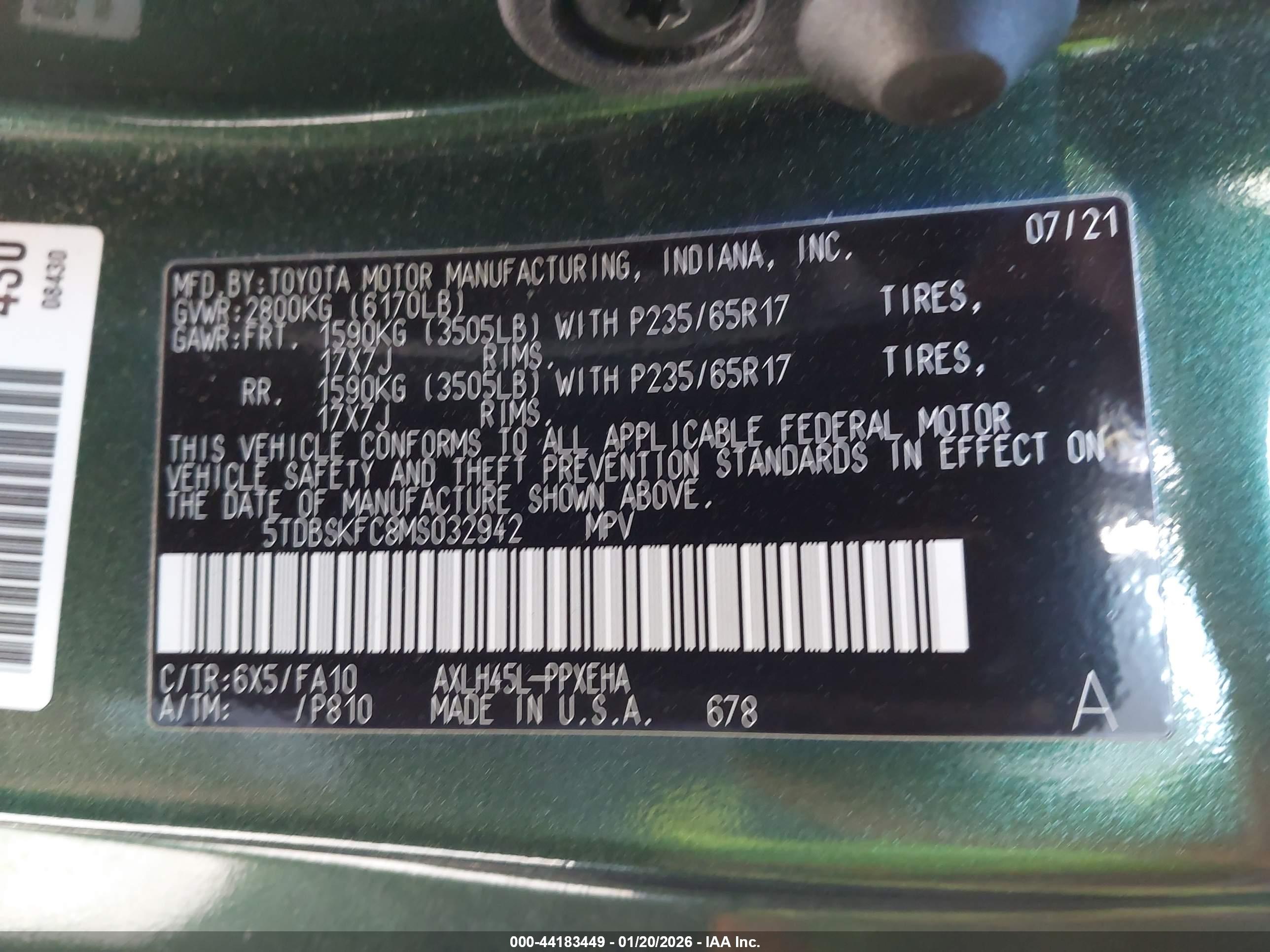 TOYOTA SIENNA image 9