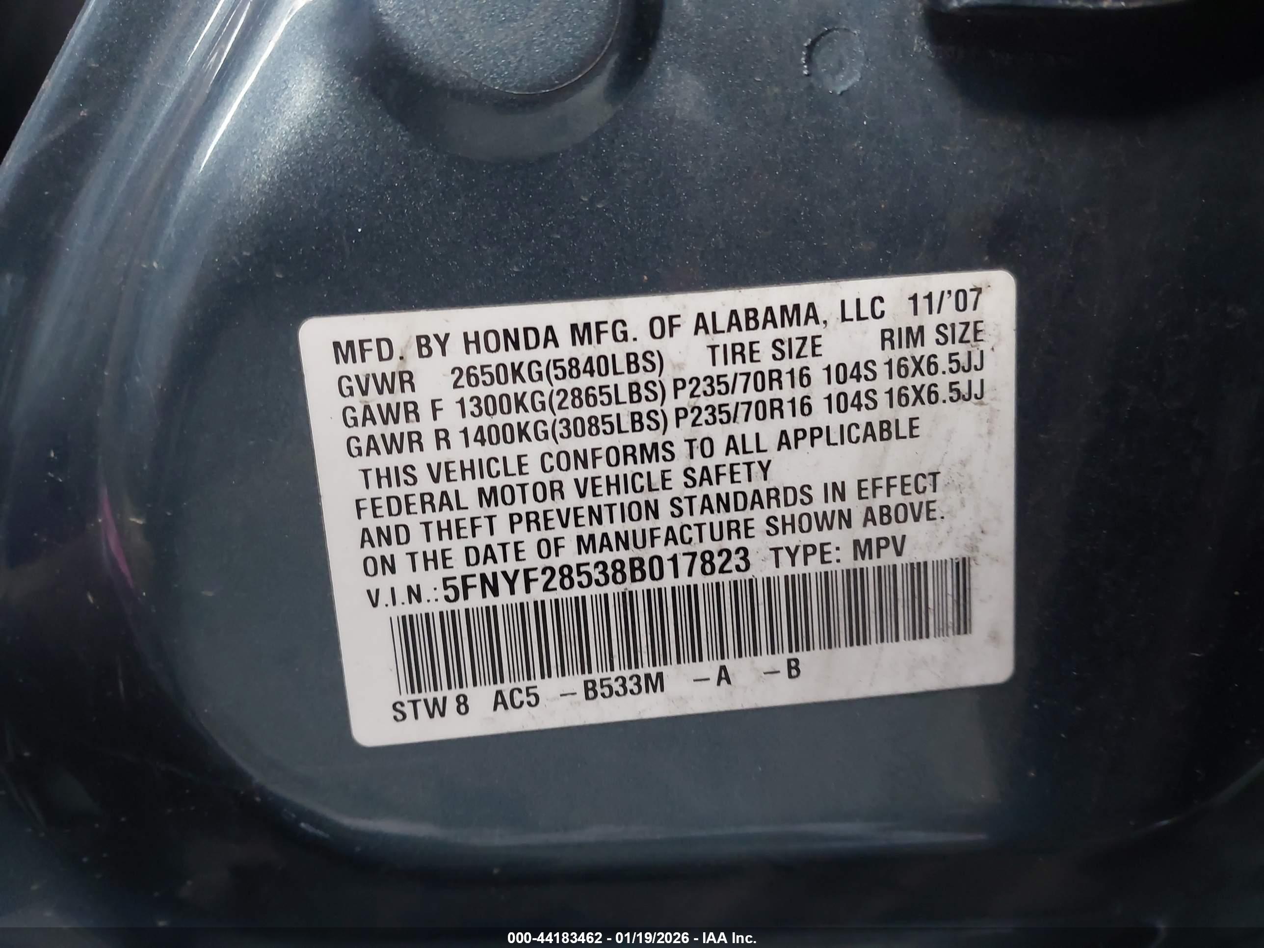 HONDA PILOT image 9