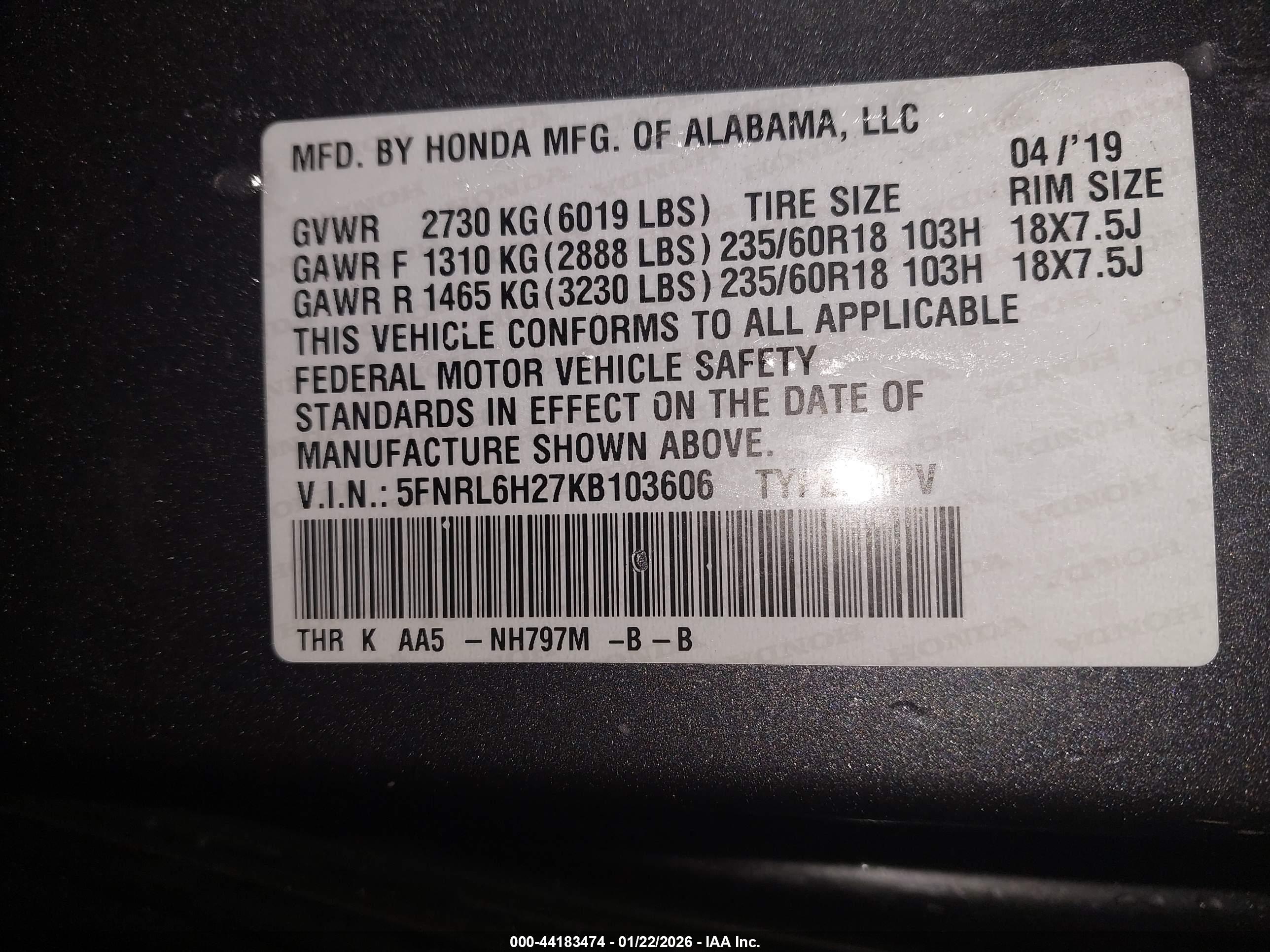 HONDA ODYSSEY image 9