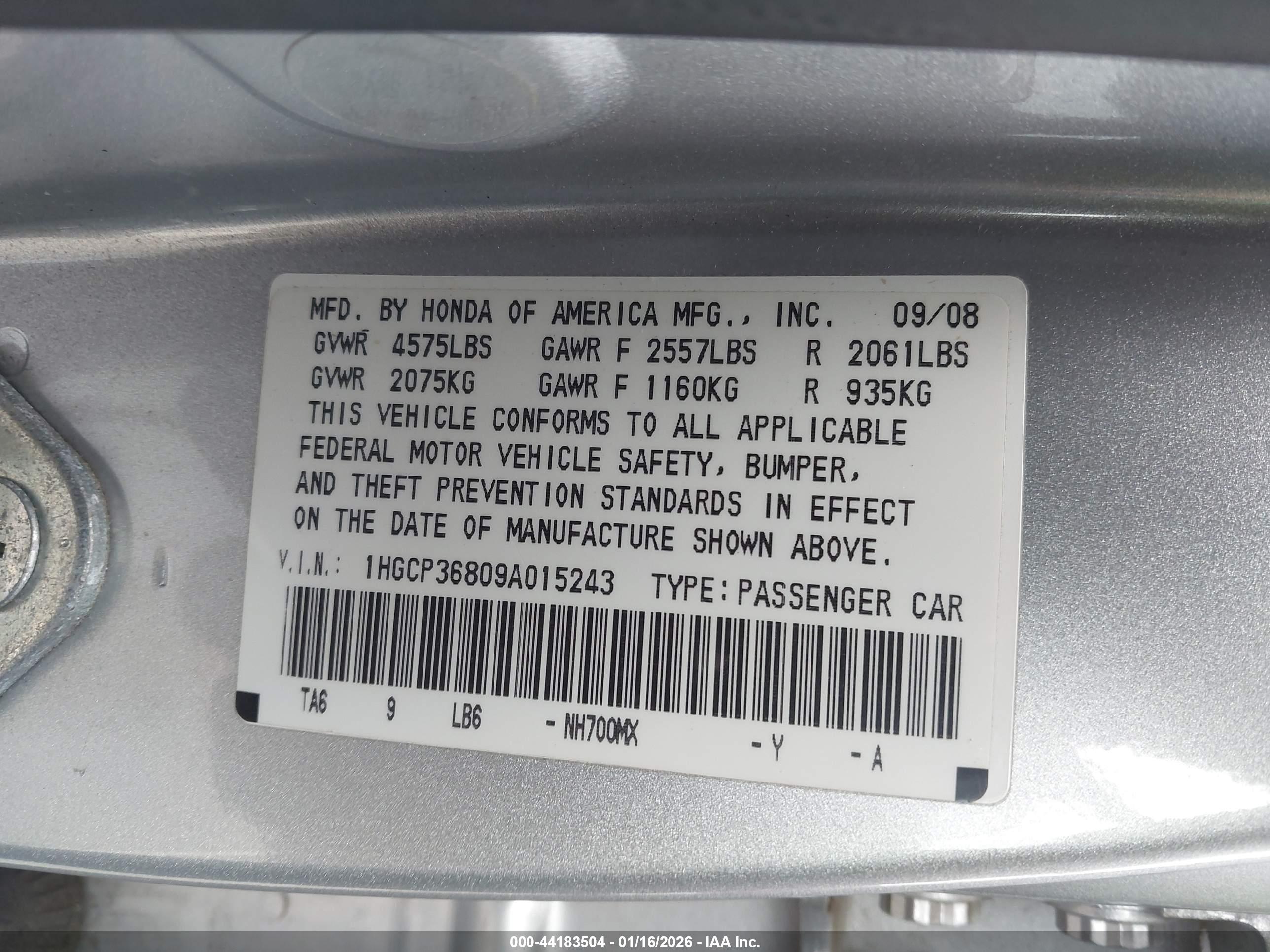 HONDA ACCORD image 9