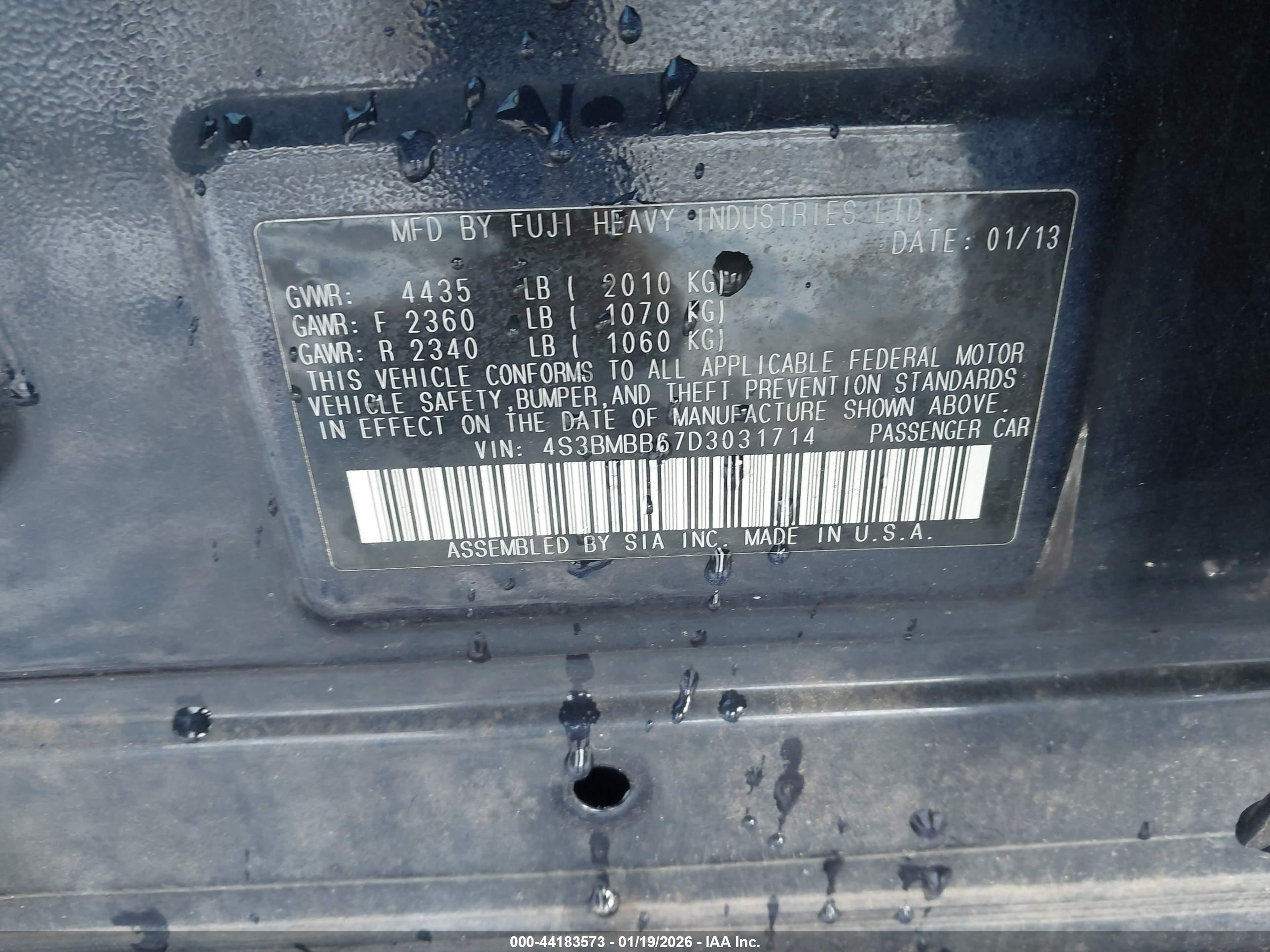 SUBARU LEGACY image 9