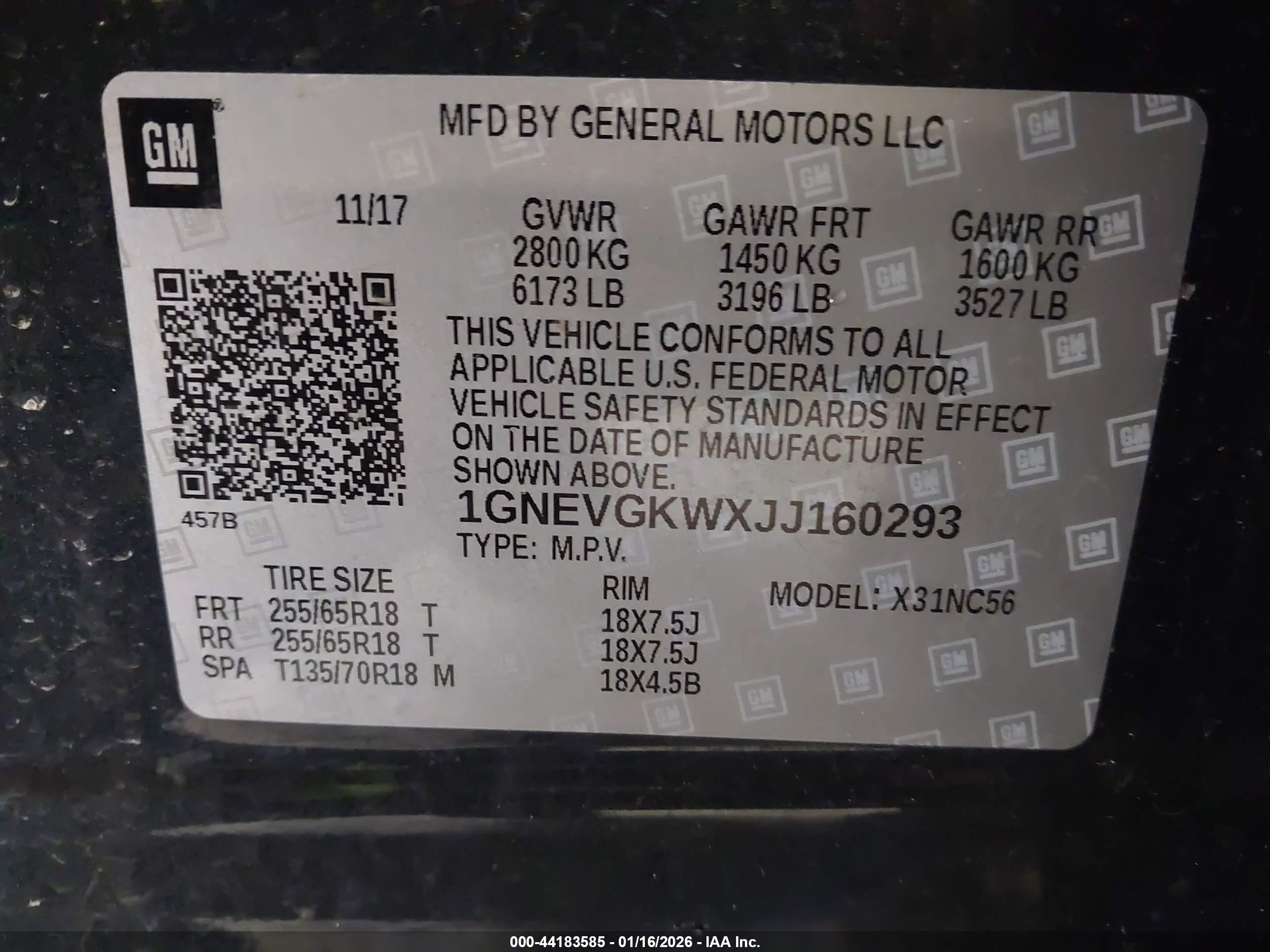 CHEVROLET TRAVERSE image 9