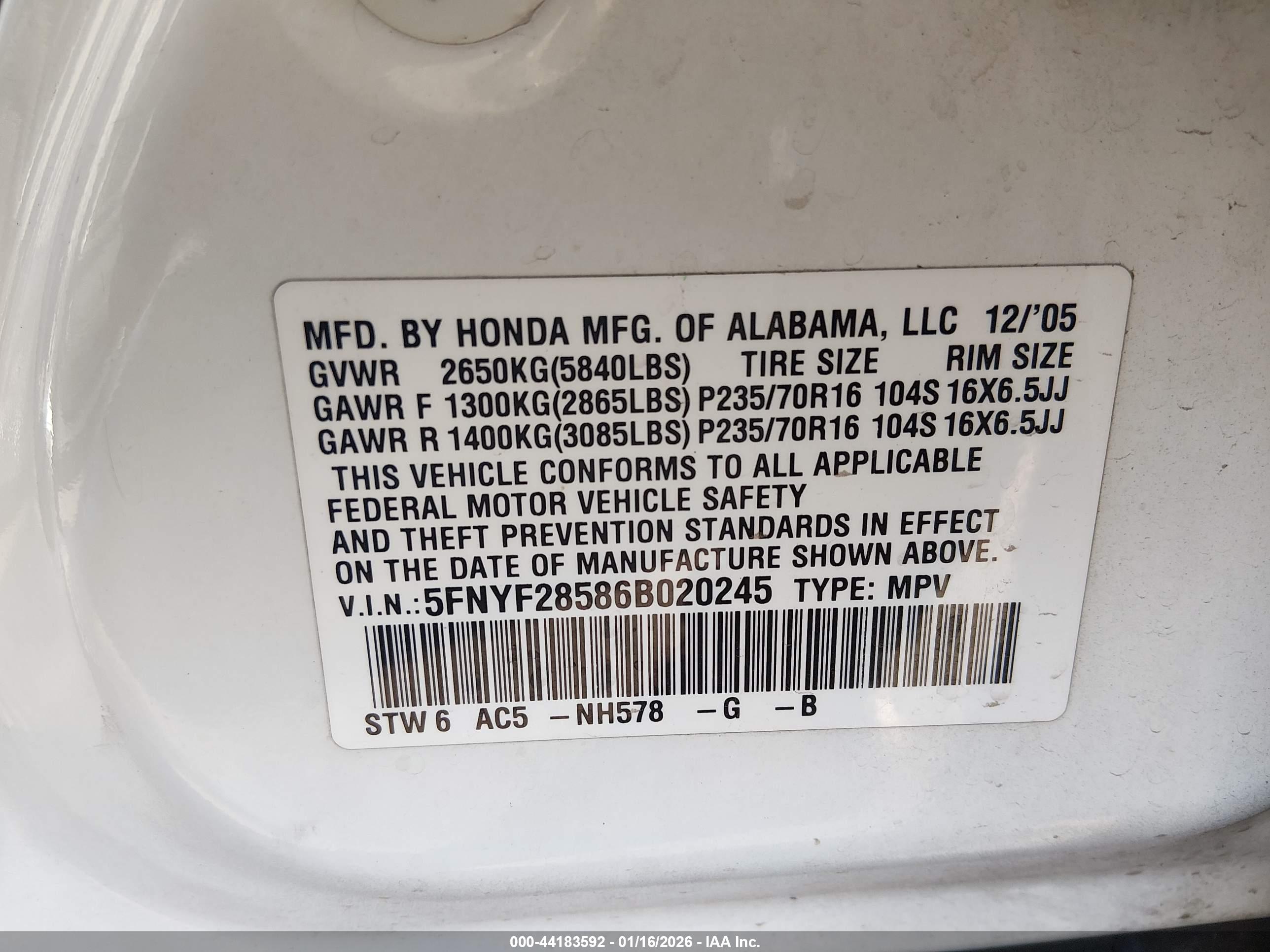 HONDA PILOT image 9