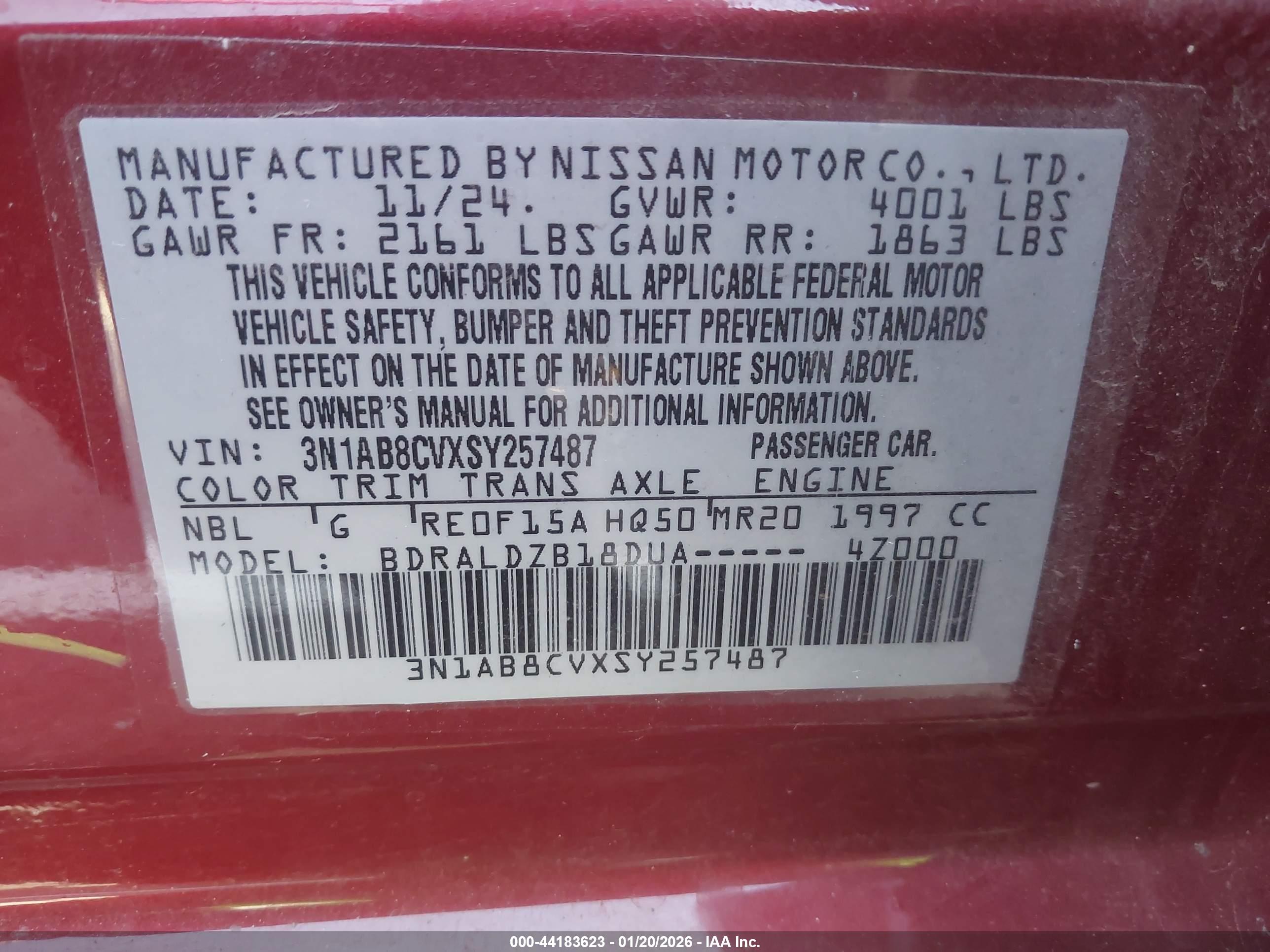 NISSAN SENTRA image 9