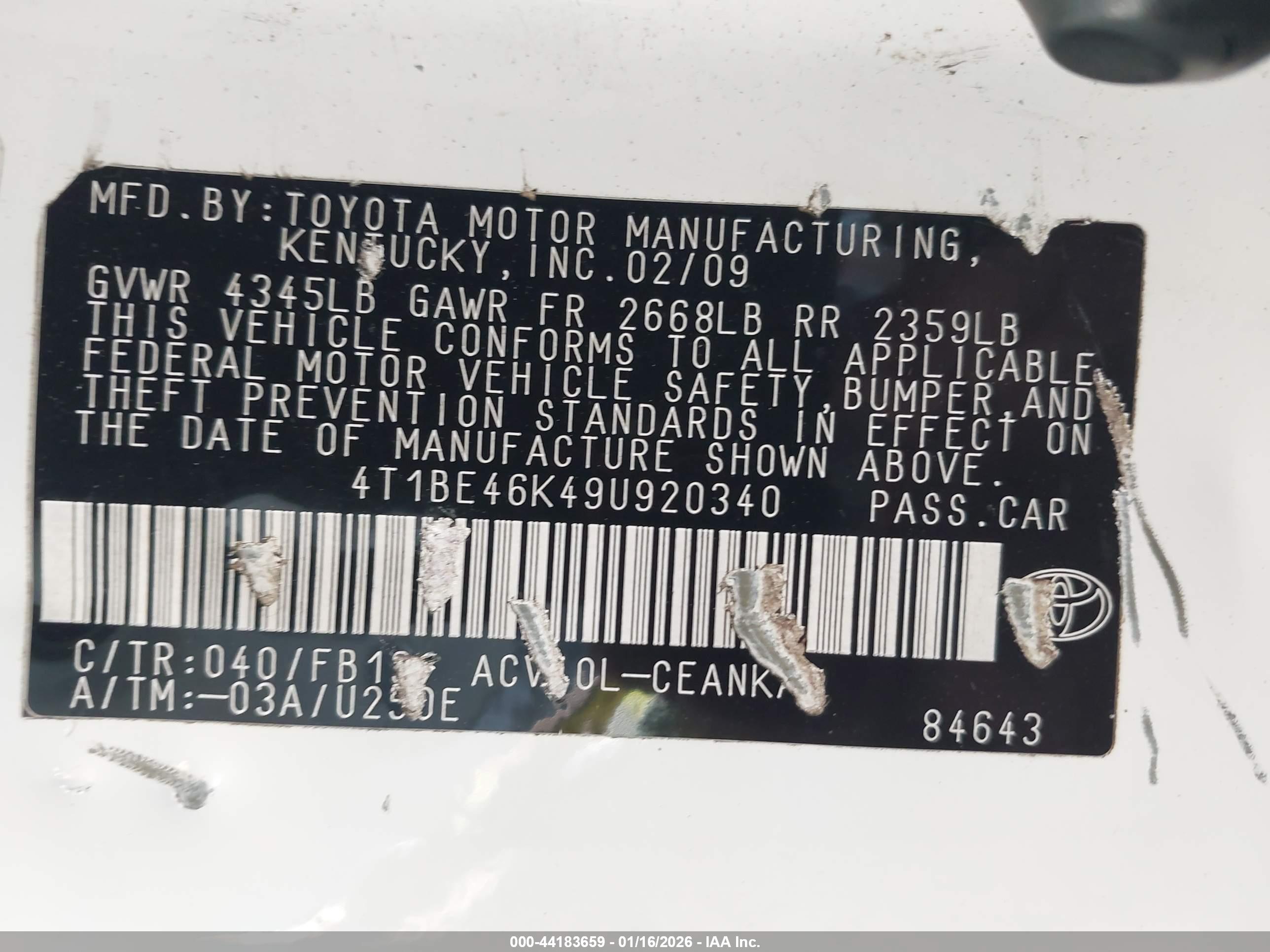 TOYOTA CAMRY image 9