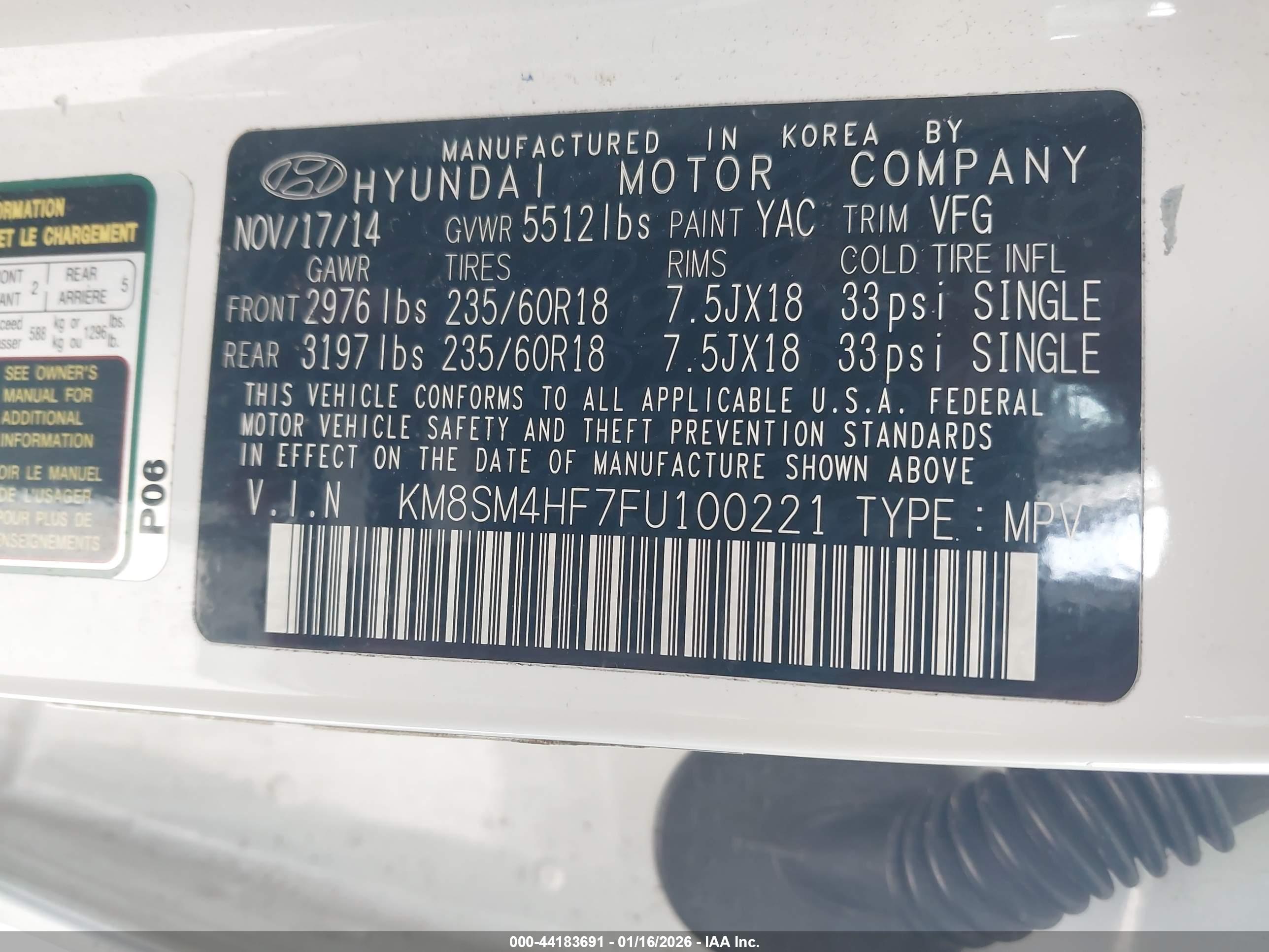 HYUNDAI SANTA image 9