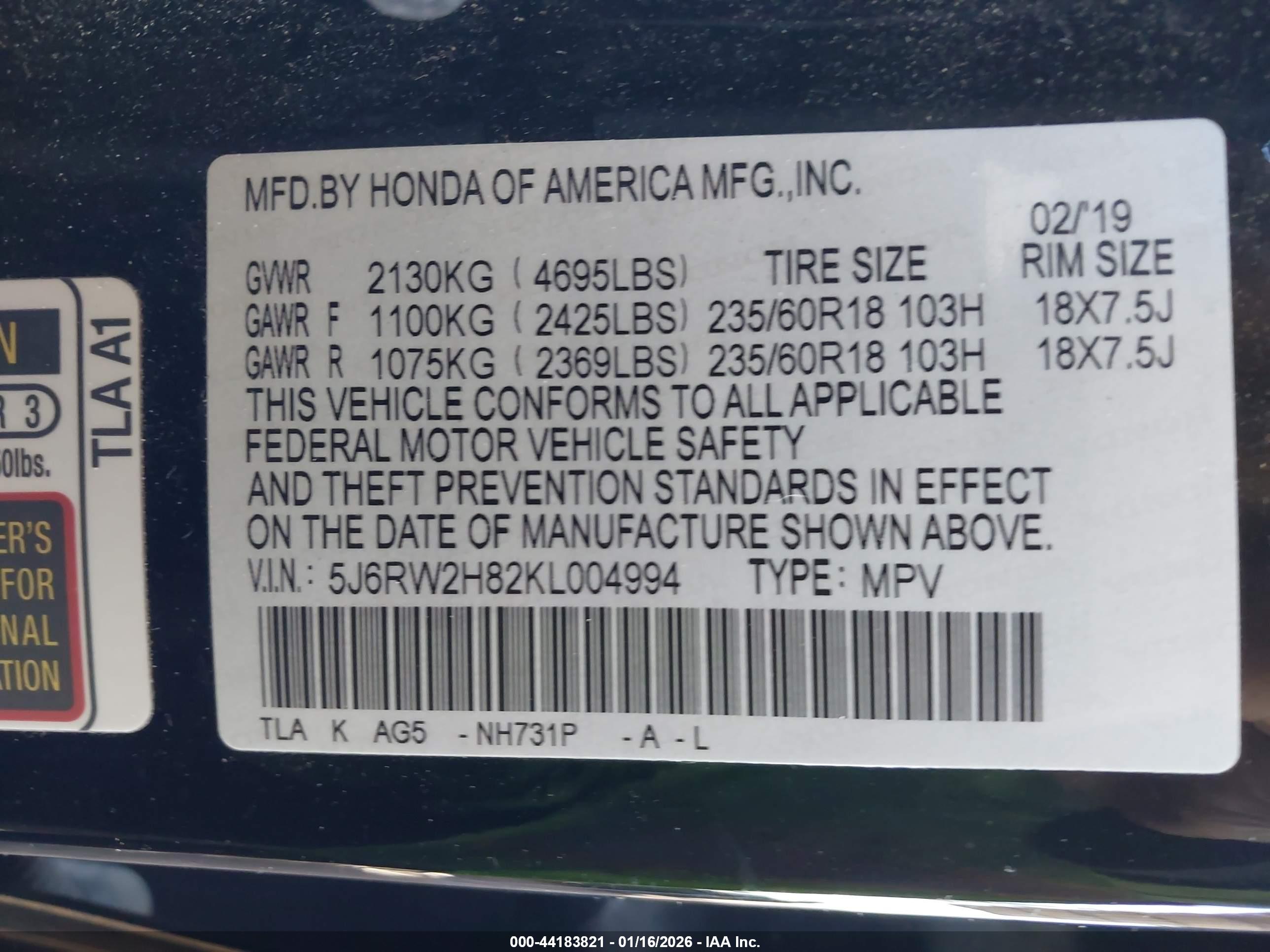 HONDA CR-V image 9