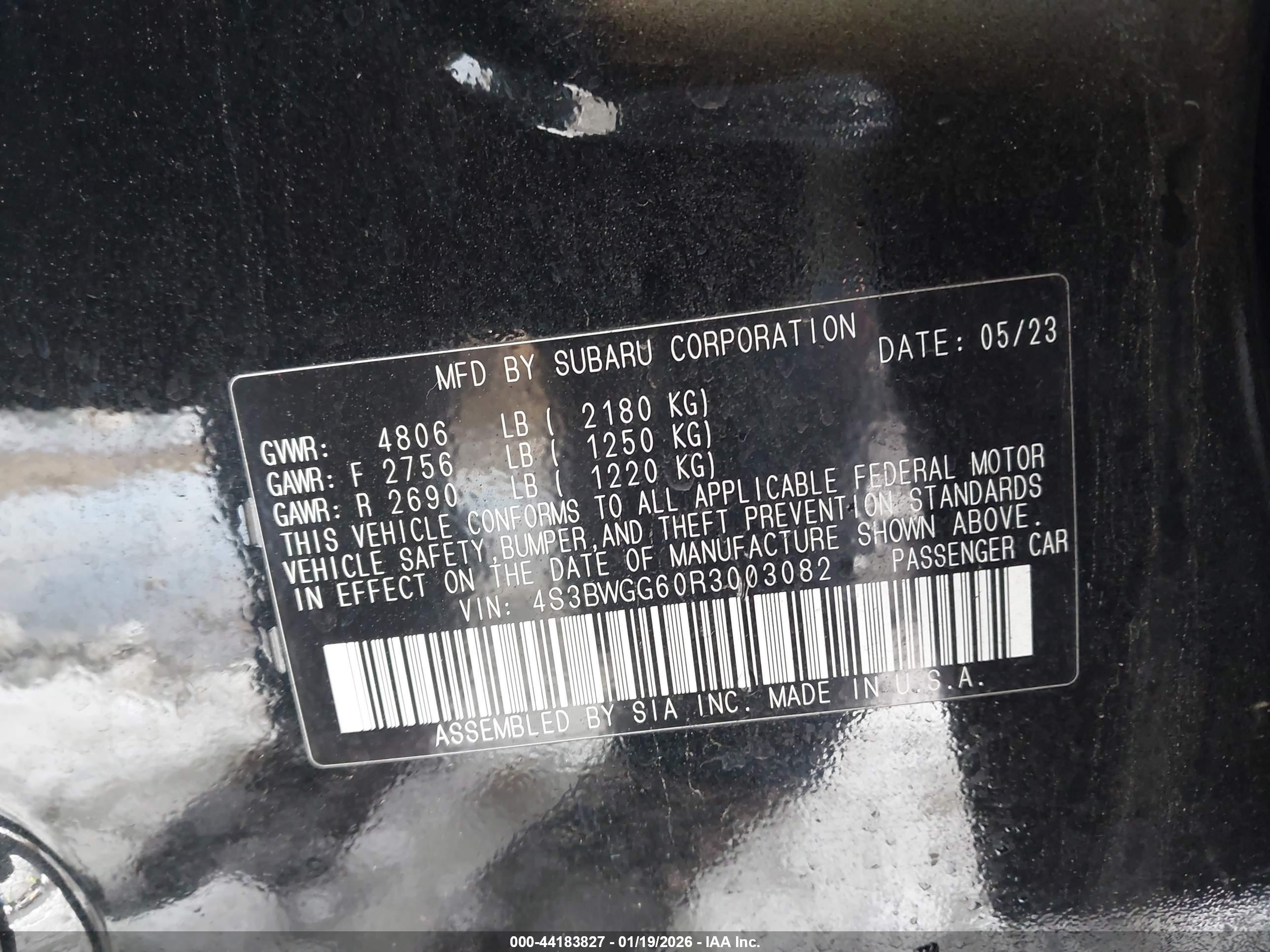 SUBARU LEGACY image 9
