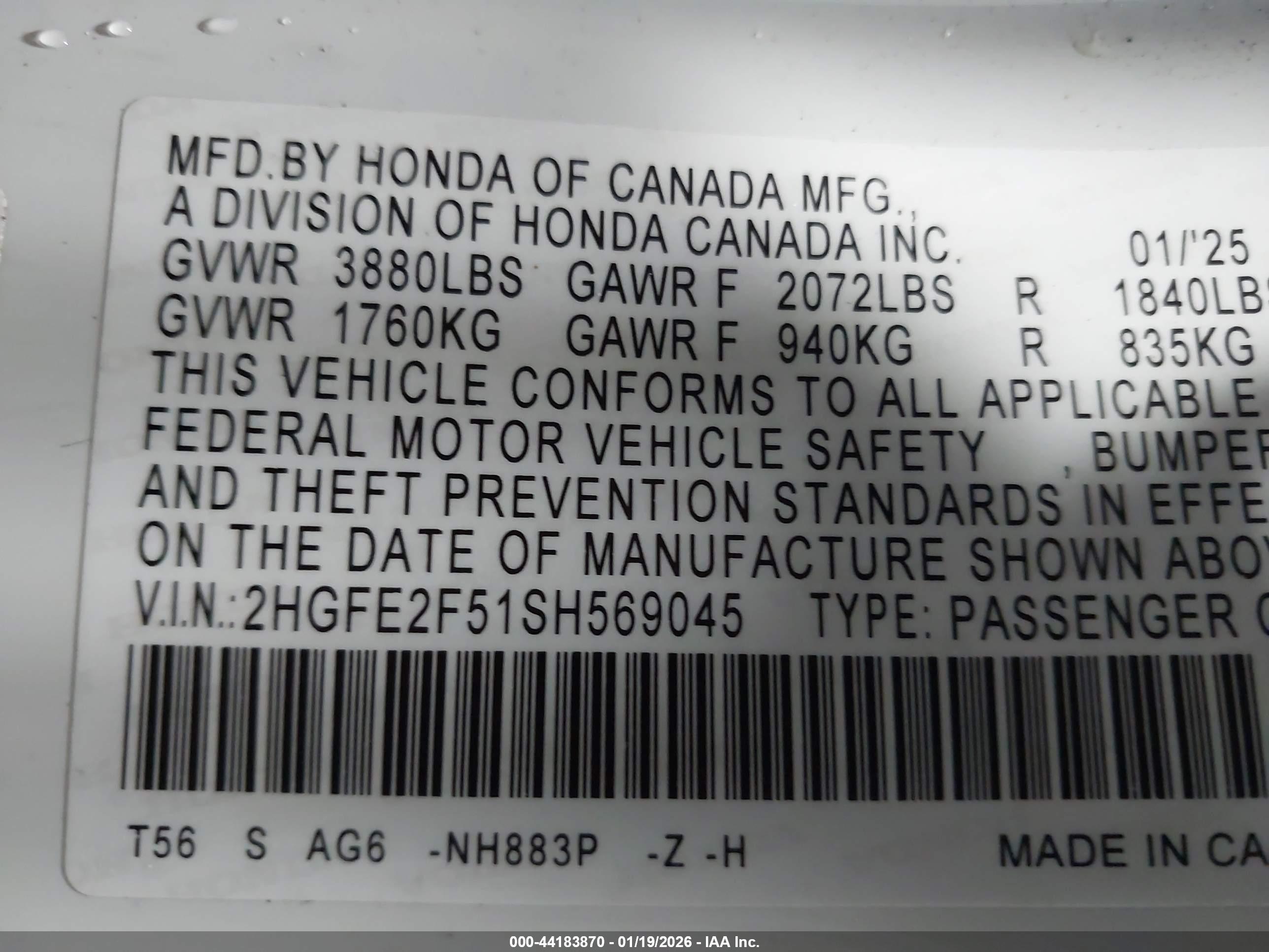 HONDA CIVIC image 9