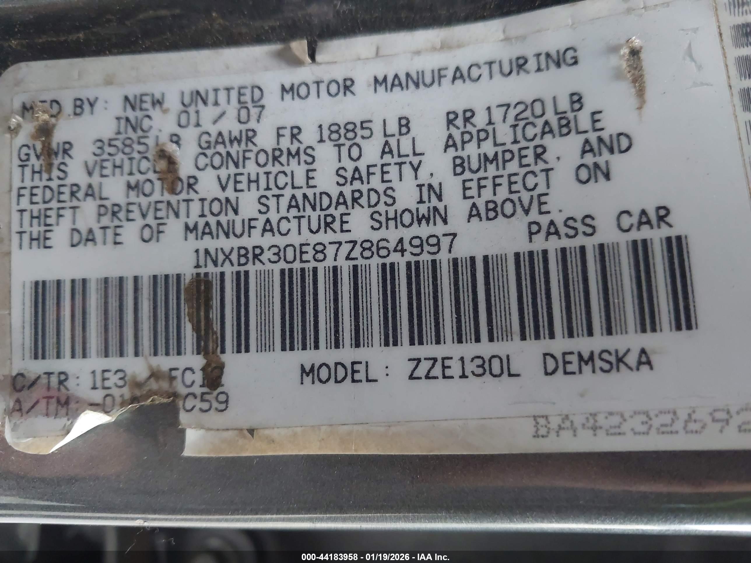 TOYOTA COROLLA image 9