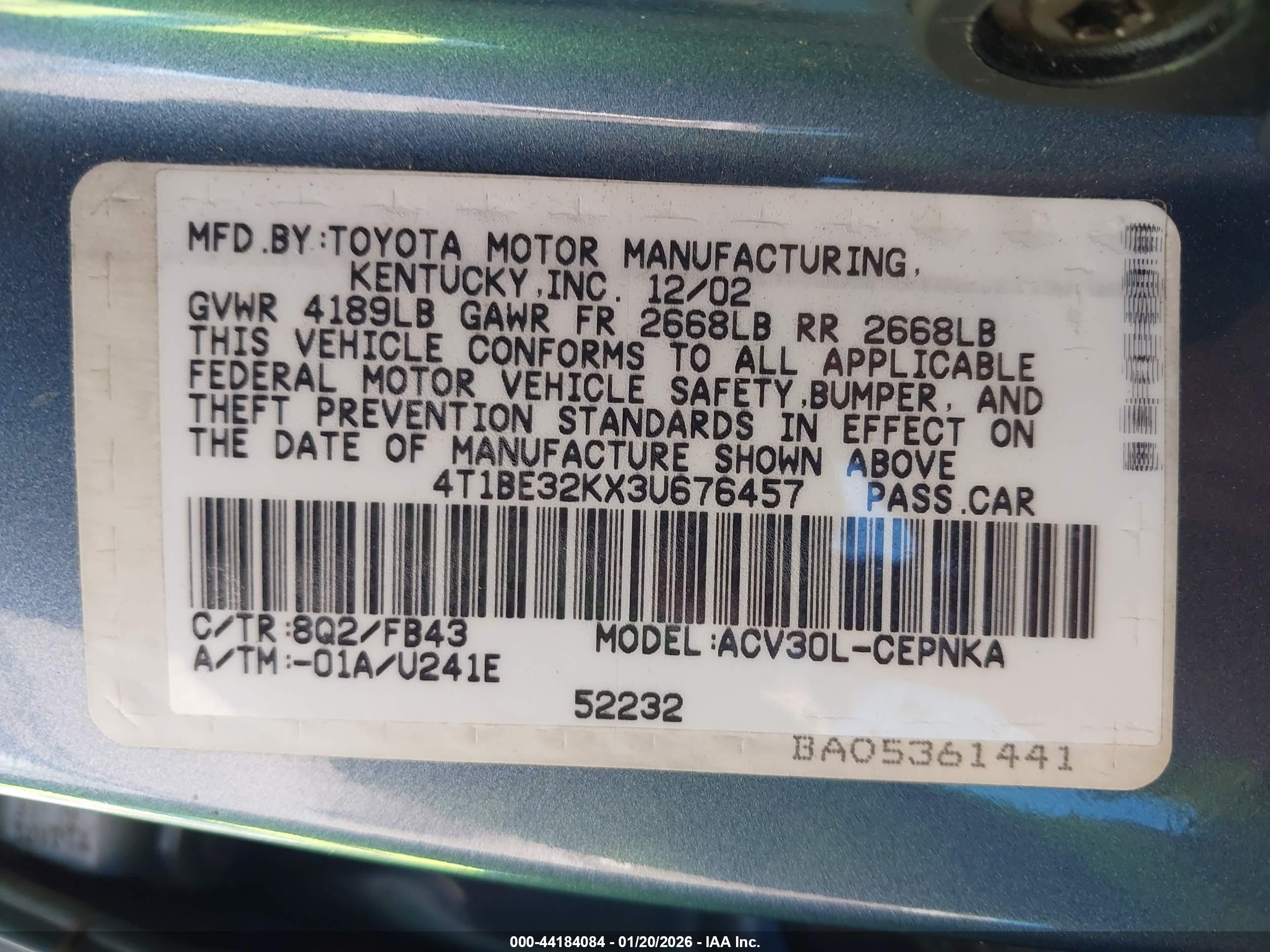 TOYOTA CAMRY image 9