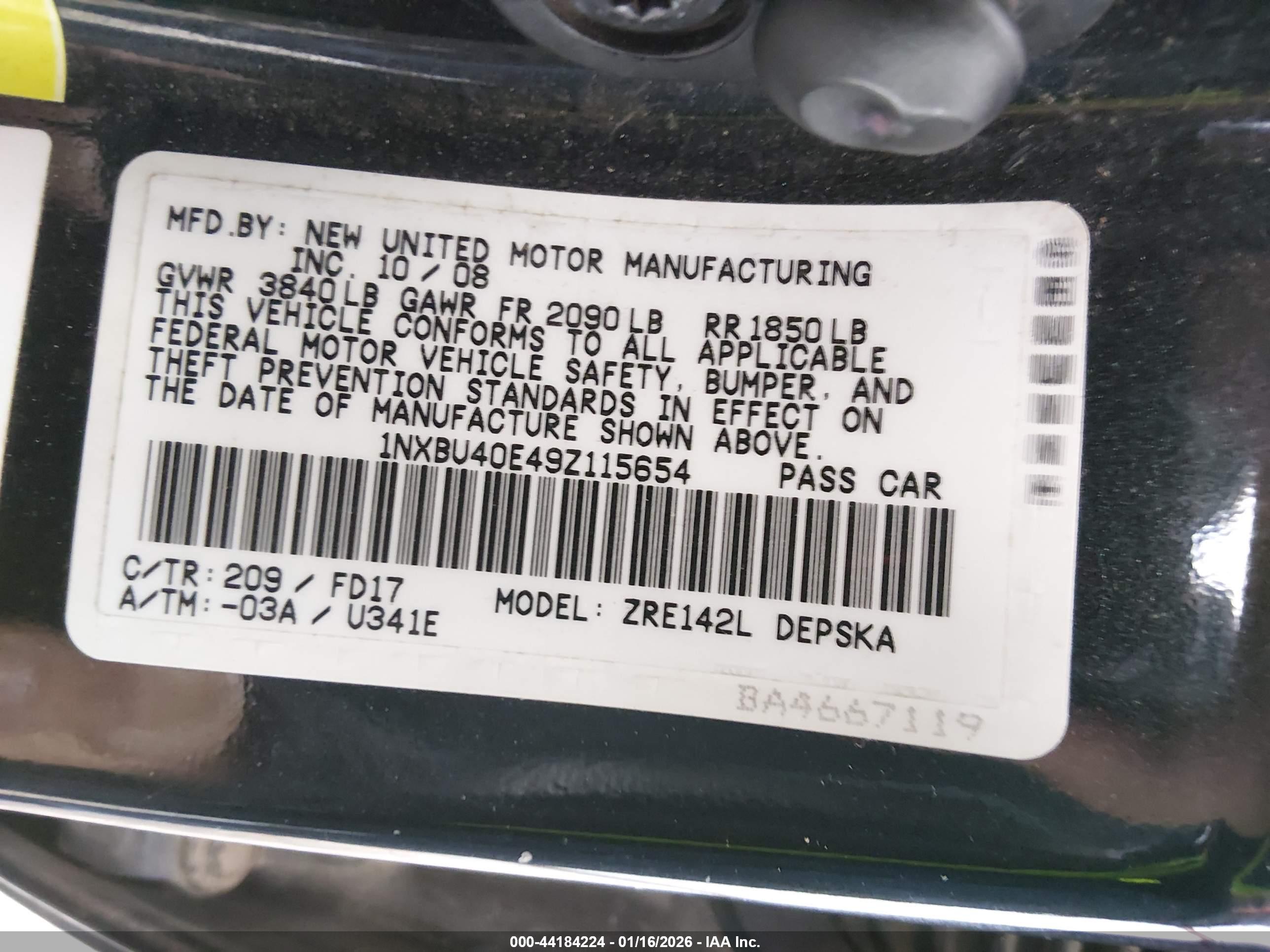 TOYOTA COROLLA image 9