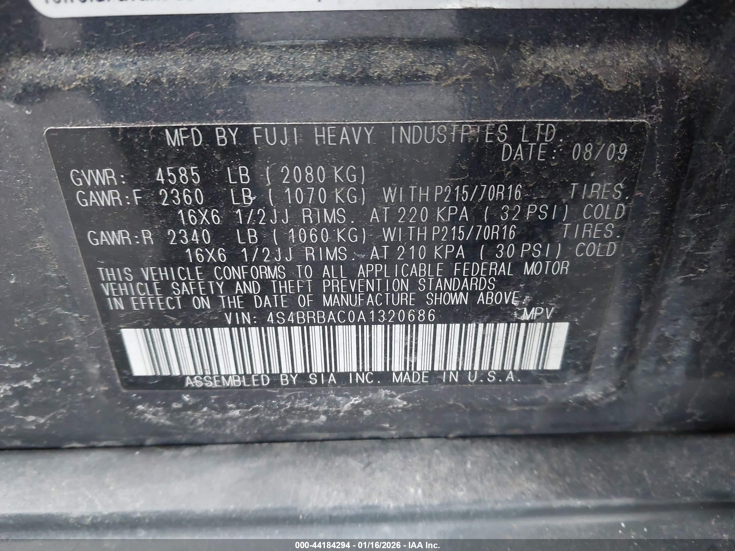 SUBARU OUTBACK image 9