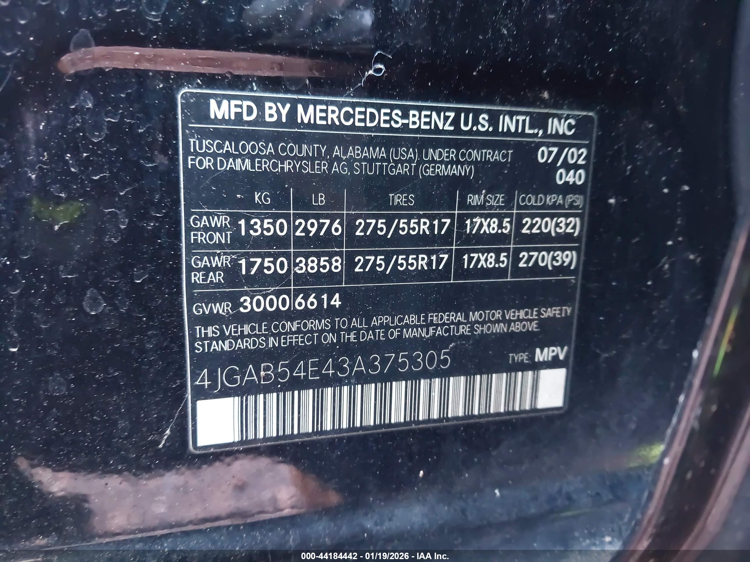MERCEDES-BENZ ML image 9
