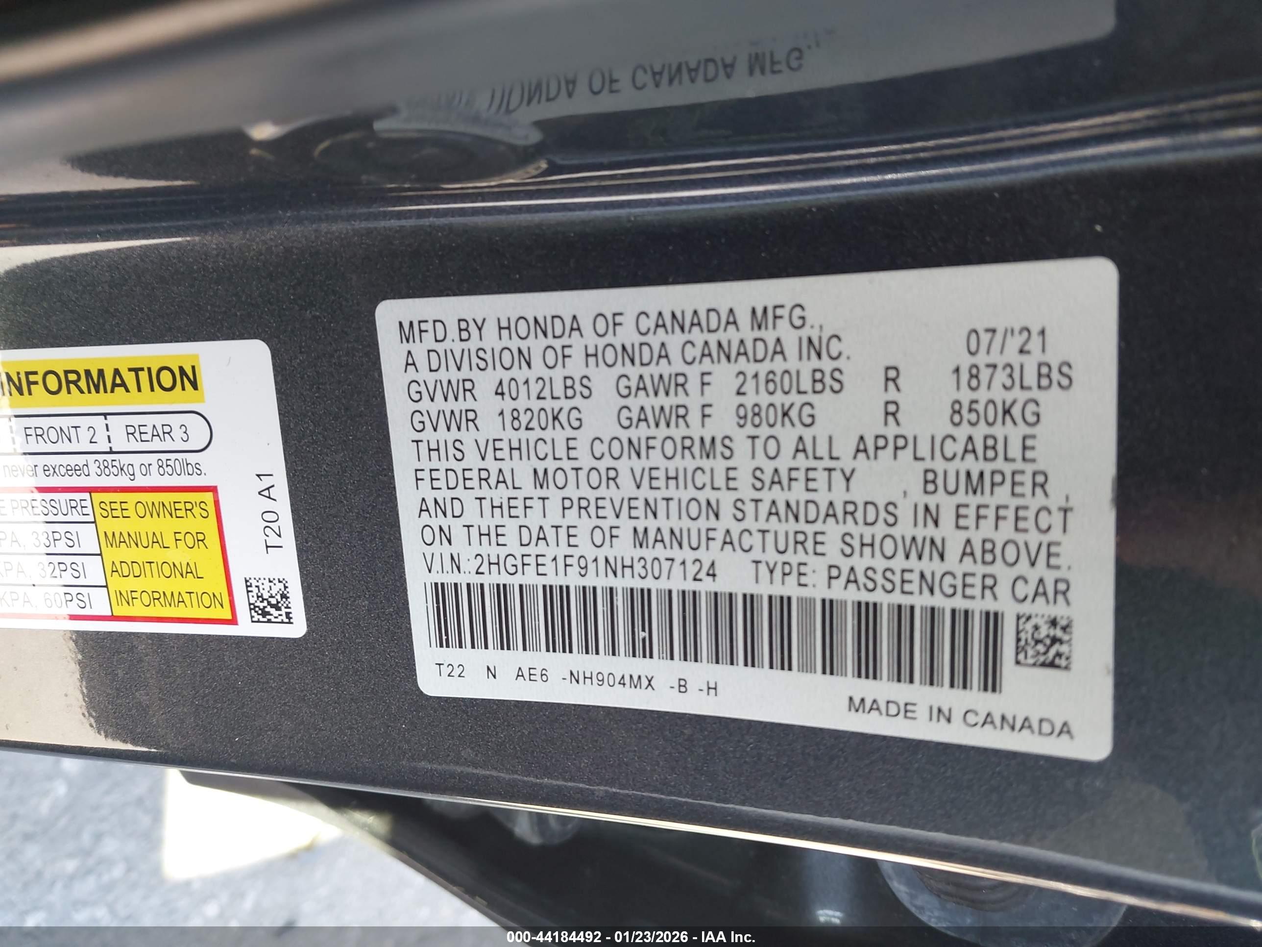 HONDA CIVIC image 9