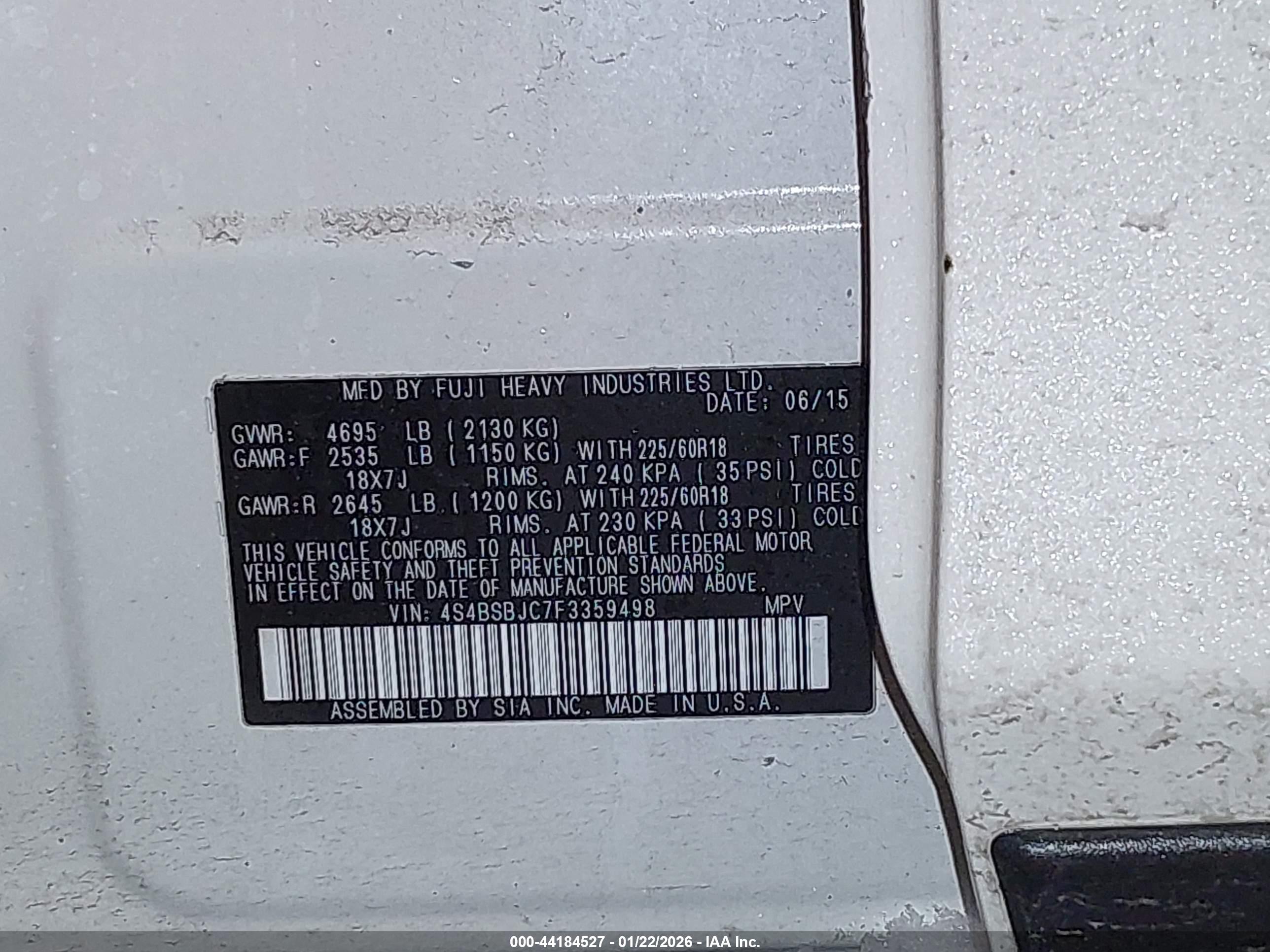 SUBARU OUTBACK image 9