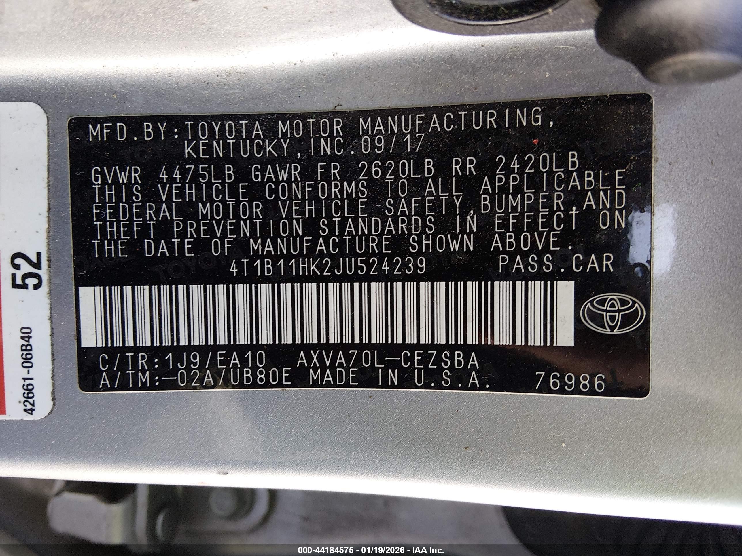 TOYOTA CAMRY image 9