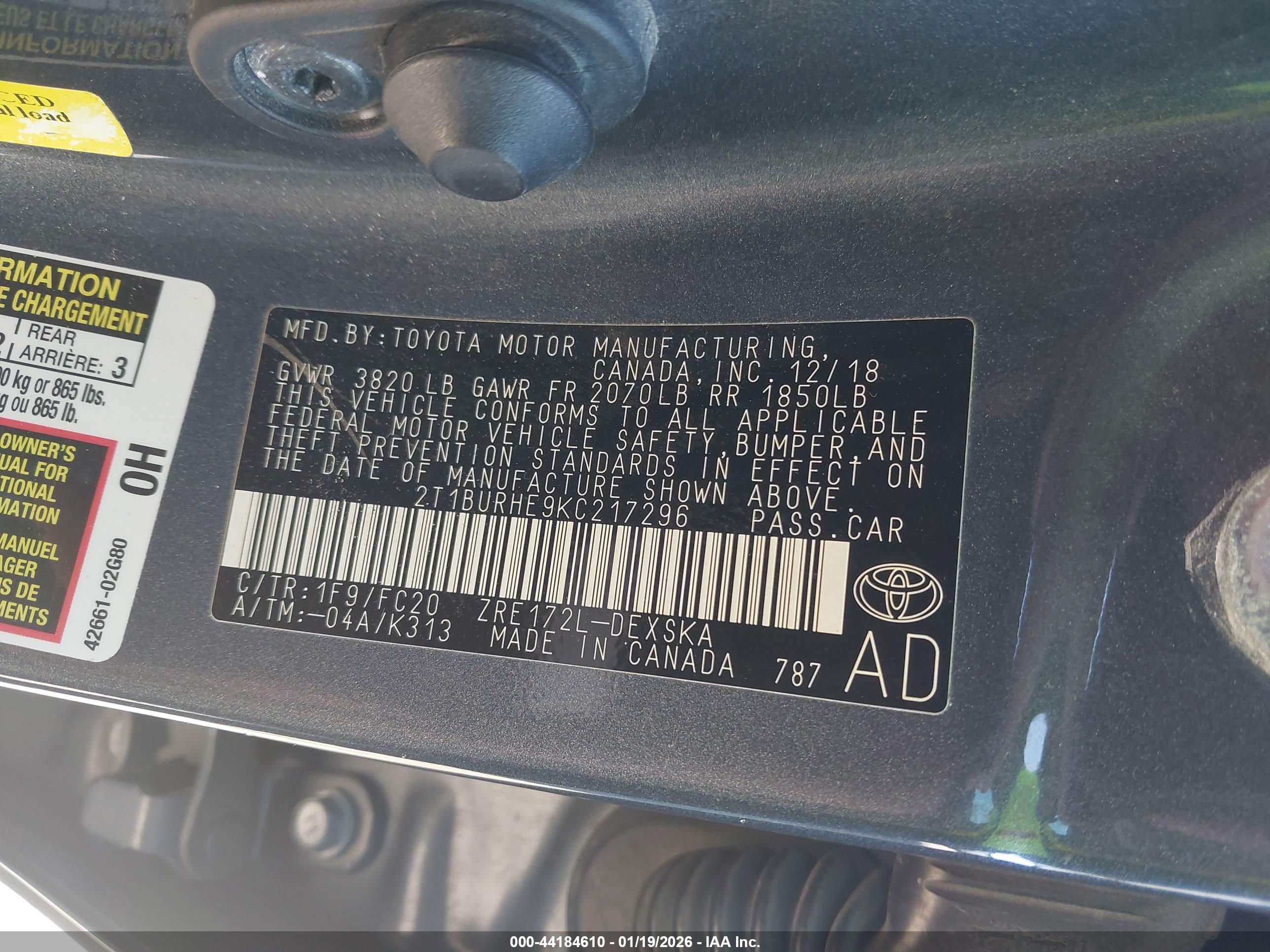 TOYOTA COROLLA image 9